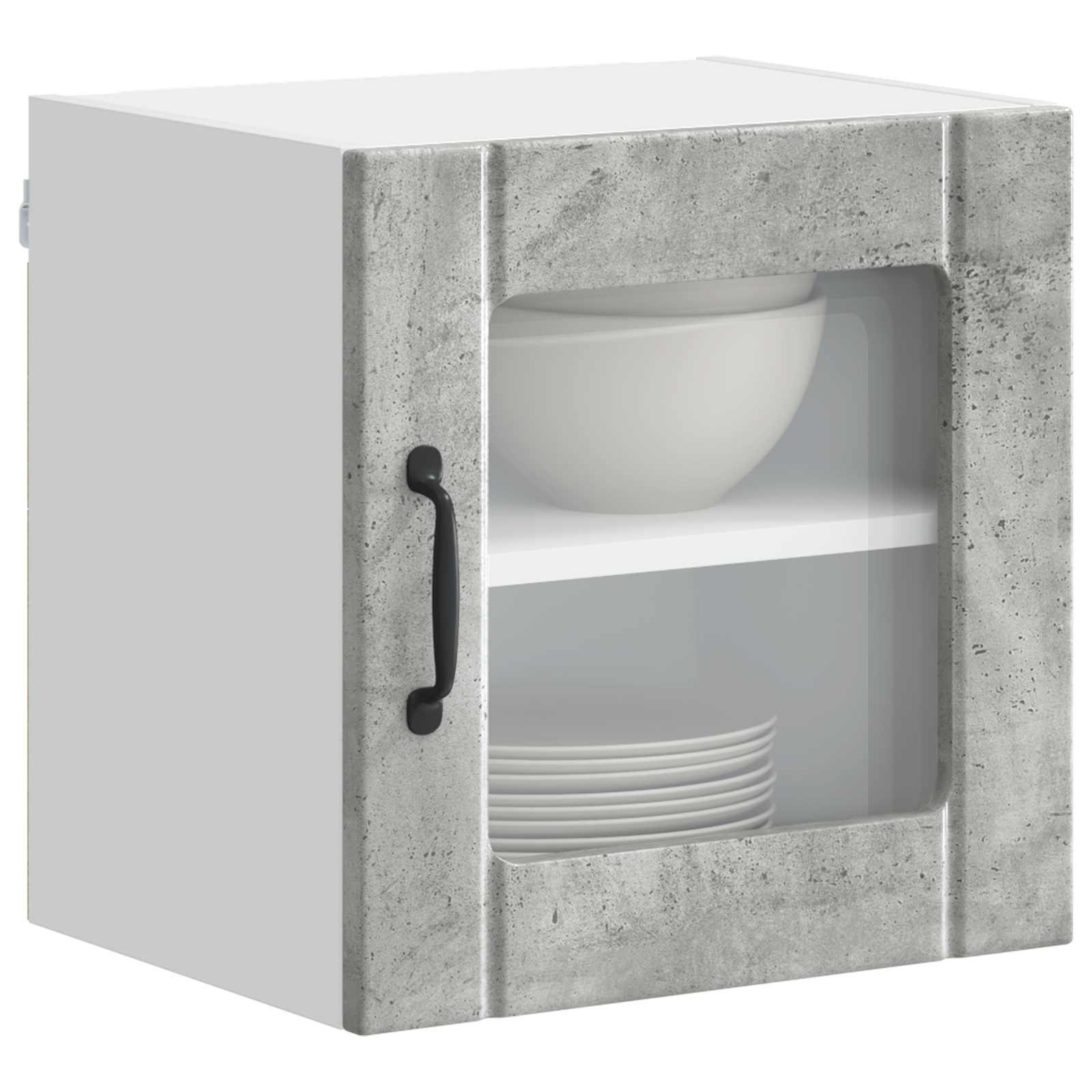 Wandglas-Schrank LUCCA Betongrau 40 x 31 x 40 cm Holzwerkstoff