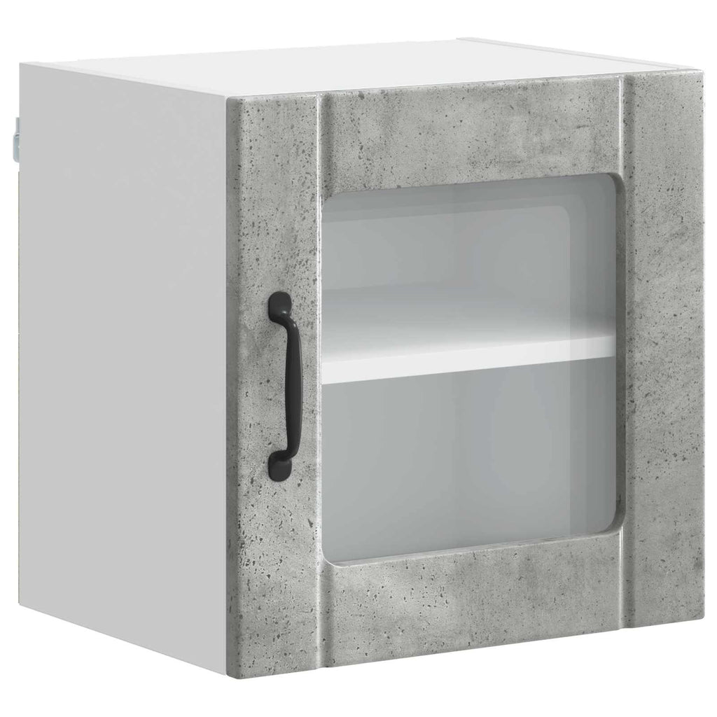 Wandglas-Schrank LUCCA 2 pcs Betongrau 40 x 31 x 40 cm