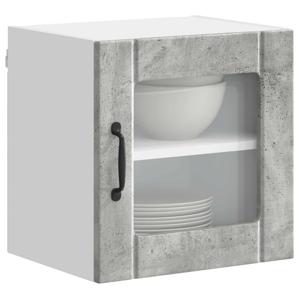 Wandglas-Schrank LUCCA 2 pcs Betongrau 40 x 31 x 40 cm