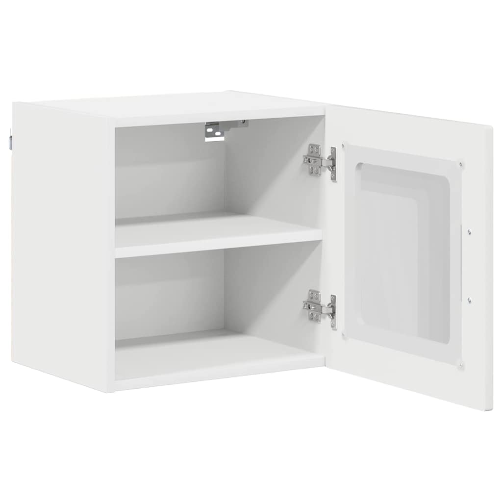 Wandglas-Schrank LUCCA 2 pcs Hochglanz Weiß 40 x 31 x 40 cm