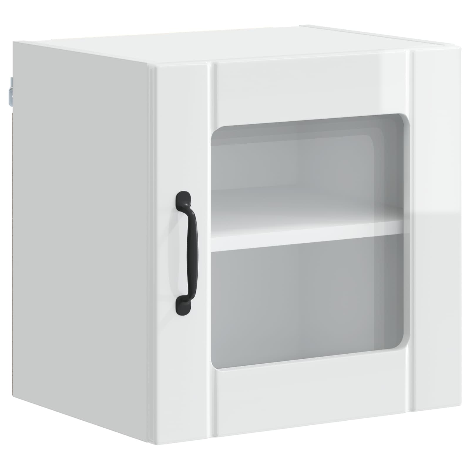 Wandglas-Schrank LUCCA 2 pcs Hochglanz Weiß 40 x 31 x 40 cm