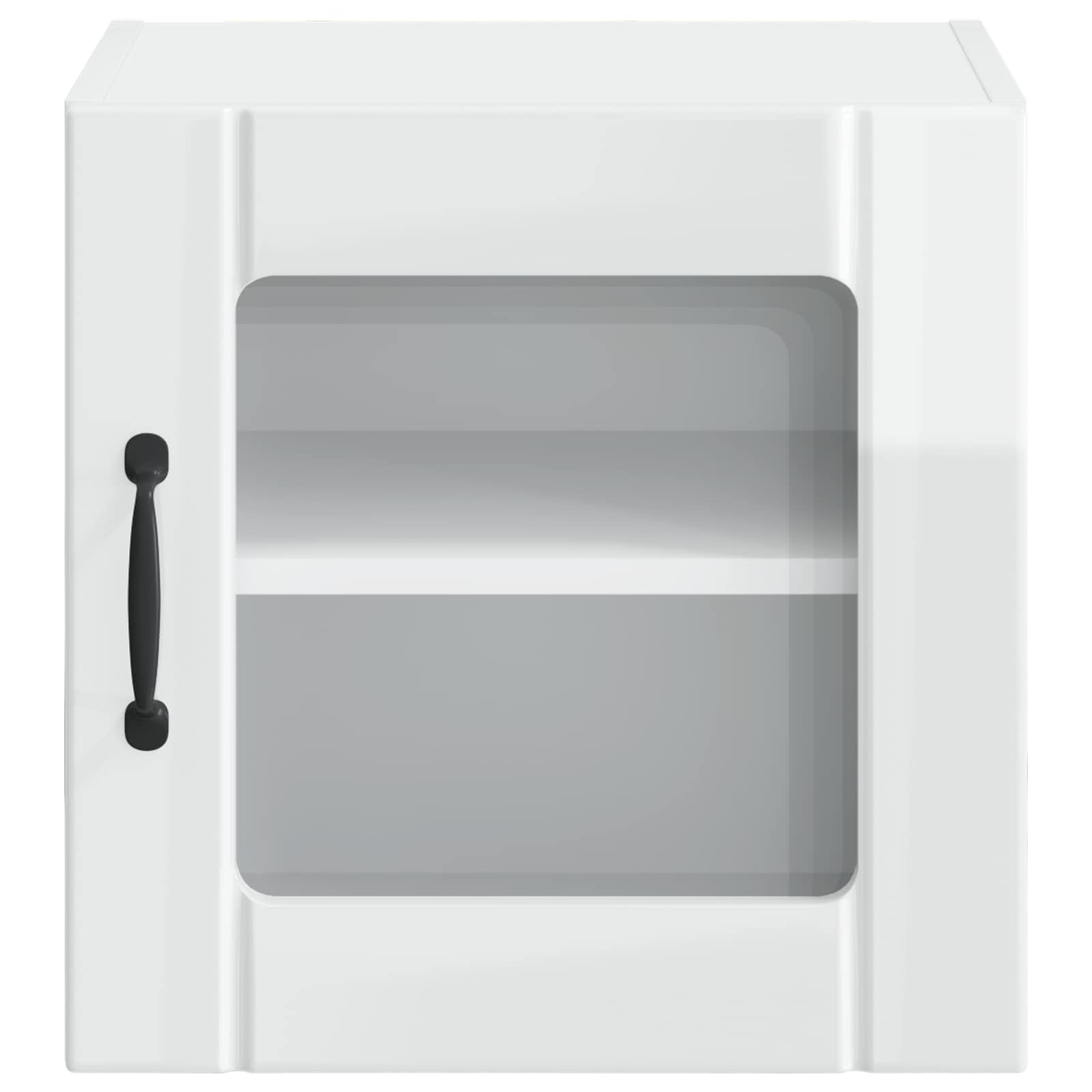 Wandglas-Schrank LUCCA 2 pcs Hochglanz Weiß 40 x 31 x 40 cm
