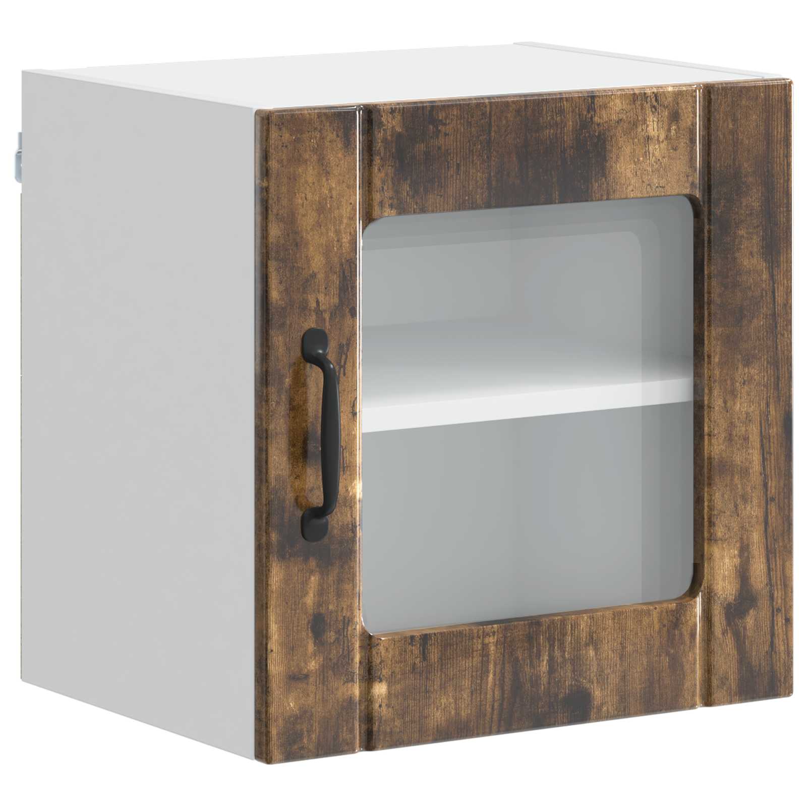 Wandglas-Schrank LUCCA Geräucherte Eiche 40 x 31 x 40 cm