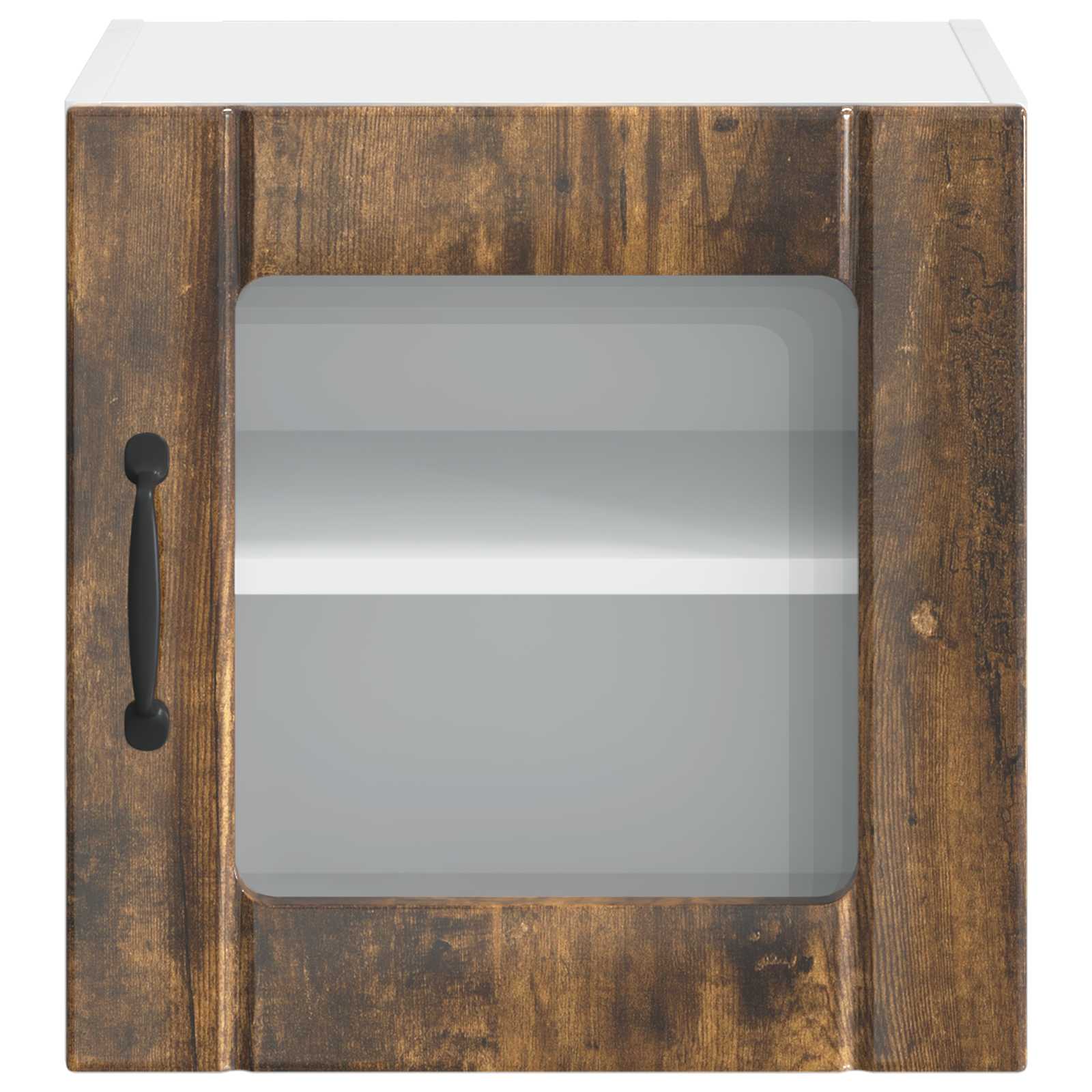 Wandglas-Schrank LUCCA Geräucherte Eiche 40 x 31 x 40 cm