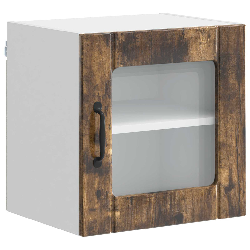 Wandglas-Schrank LUCCA 2 pcs Geräucherte Eiche 40 x 31 x 40 cm