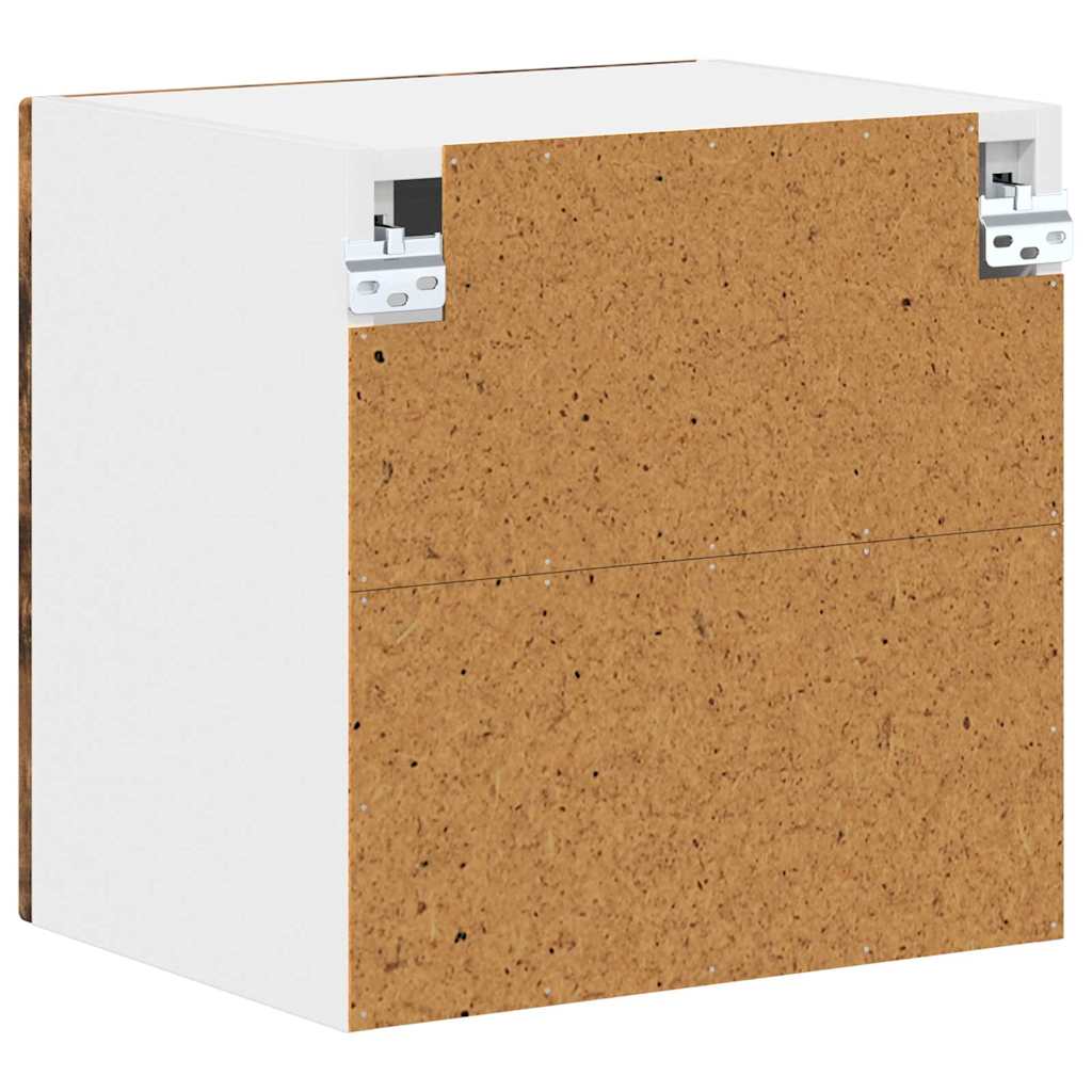 Wandglas-Schrank LUCCA 2 pcs Geräucherte Eiche 40 x 31 x 40 cm