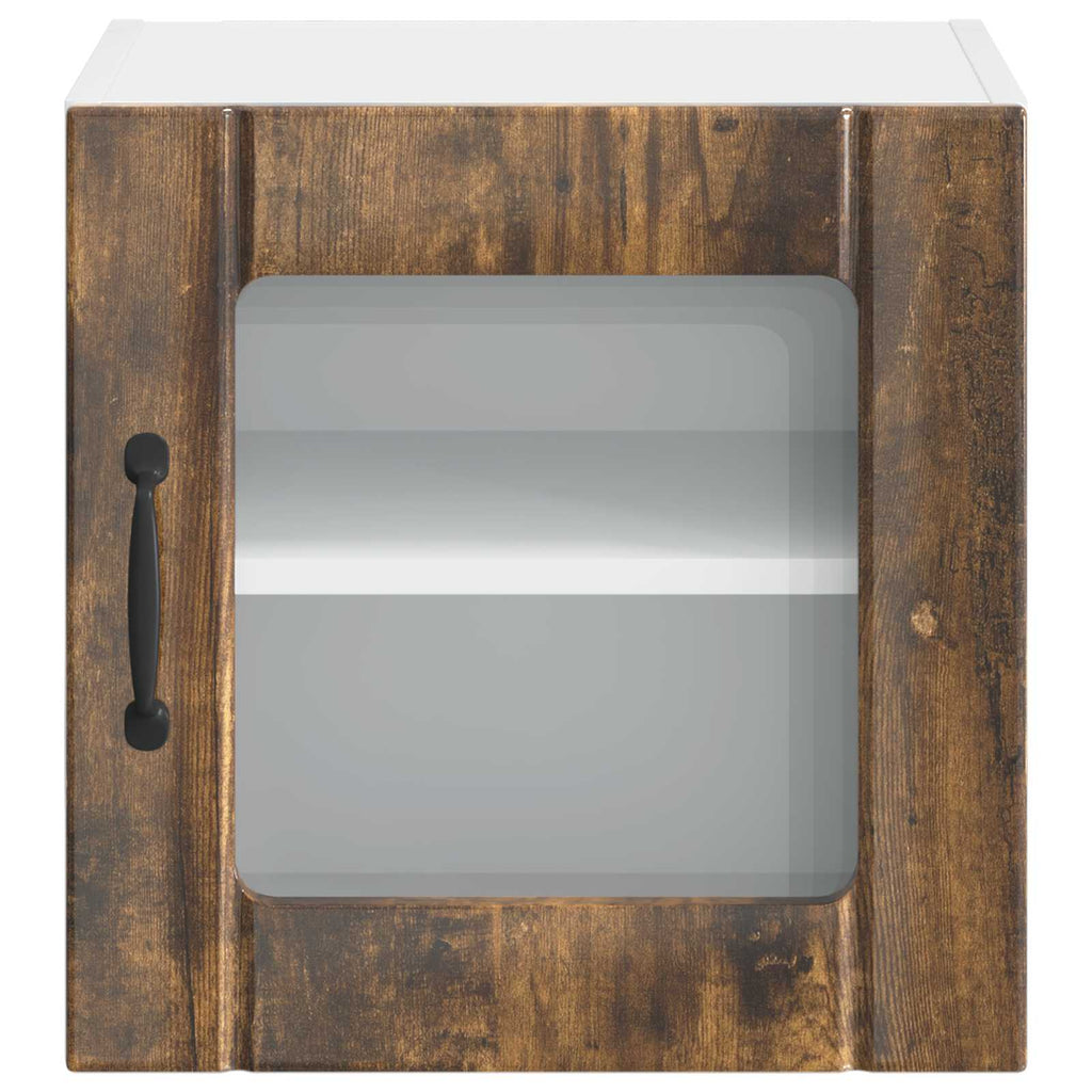 Wandglas-Schrank LUCCA 2 pcs Geräucherte Eiche 40 x 31 x 40 cm