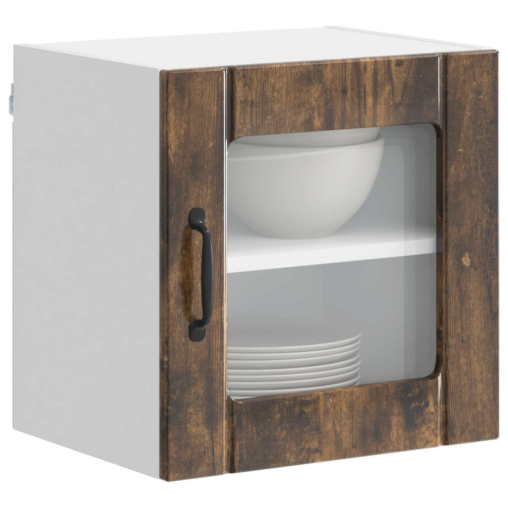 Wandglas-Schrank LUCCA 2 pcs Geräucherte Eiche 40 x 31 x 40 cm