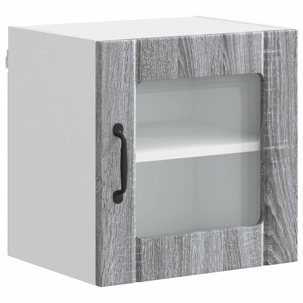 Wandglas-Schrank LUCCA Graues Sonoma 40 x 31 x 40 cm