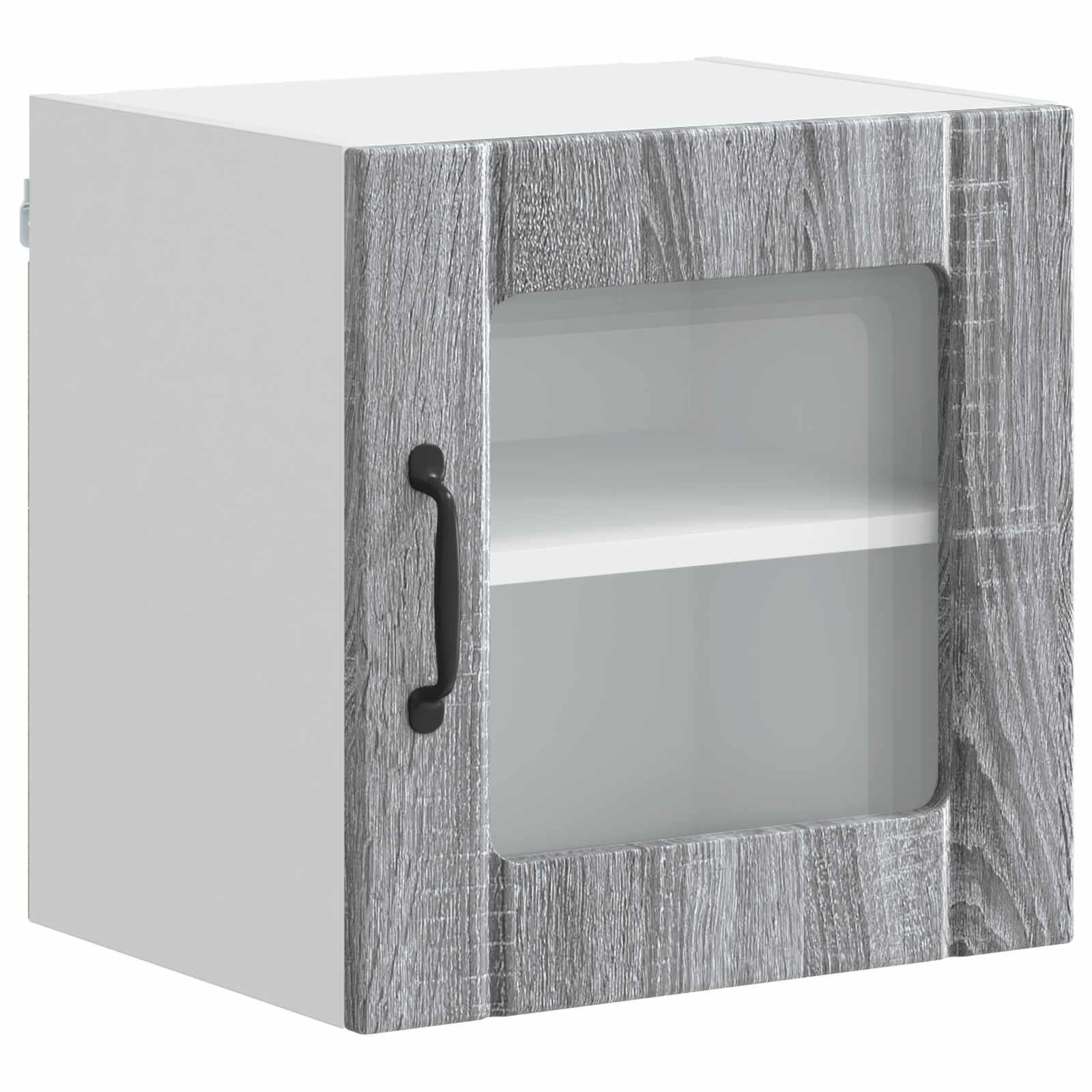 Wandglas-Schrank LUCCA Graues Sonoma 40 x 31 x 40 cm