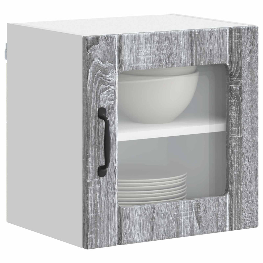 Wandglas-Schrank LUCCA Graues Sonoma 40 x 31 x 40 cm