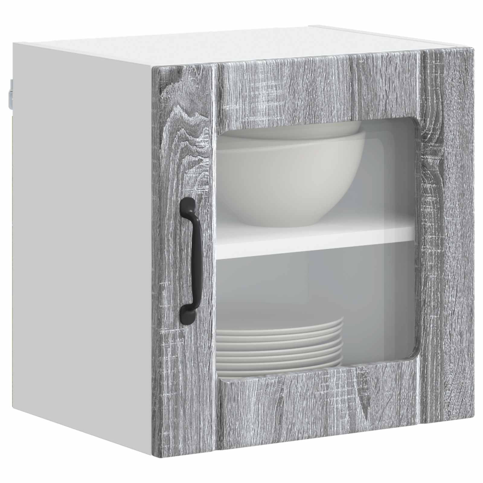 Wandglas-Schrank LUCCA Graues Sonoma 40 x 31 x 40 cm