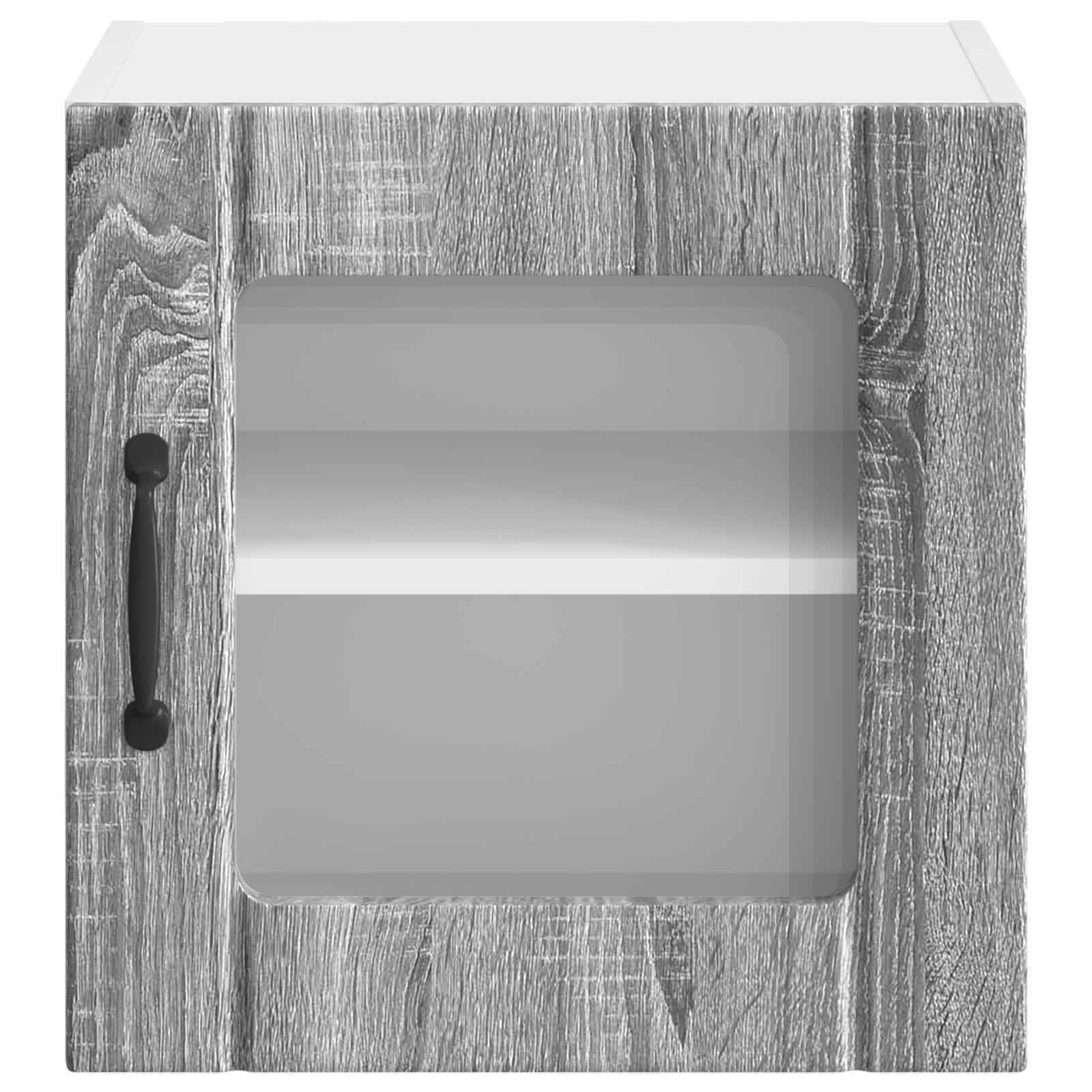 Wandglas-Schrank LUCCA 2 pcs Graues Sonoma 40 x 31 x 40 cm