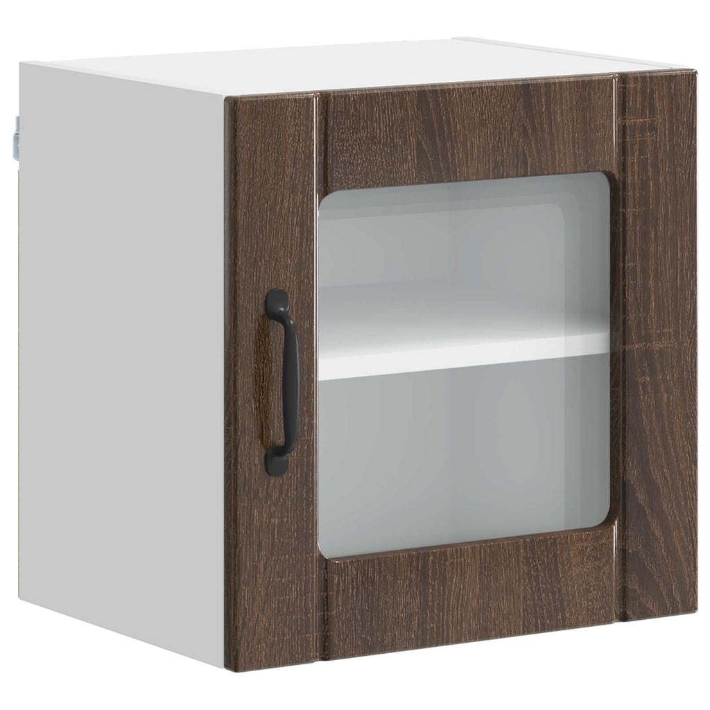 Wandglas-Schrank LUCCA Brauneiche 40 x 31 x 40 cm Holzwerkstoff