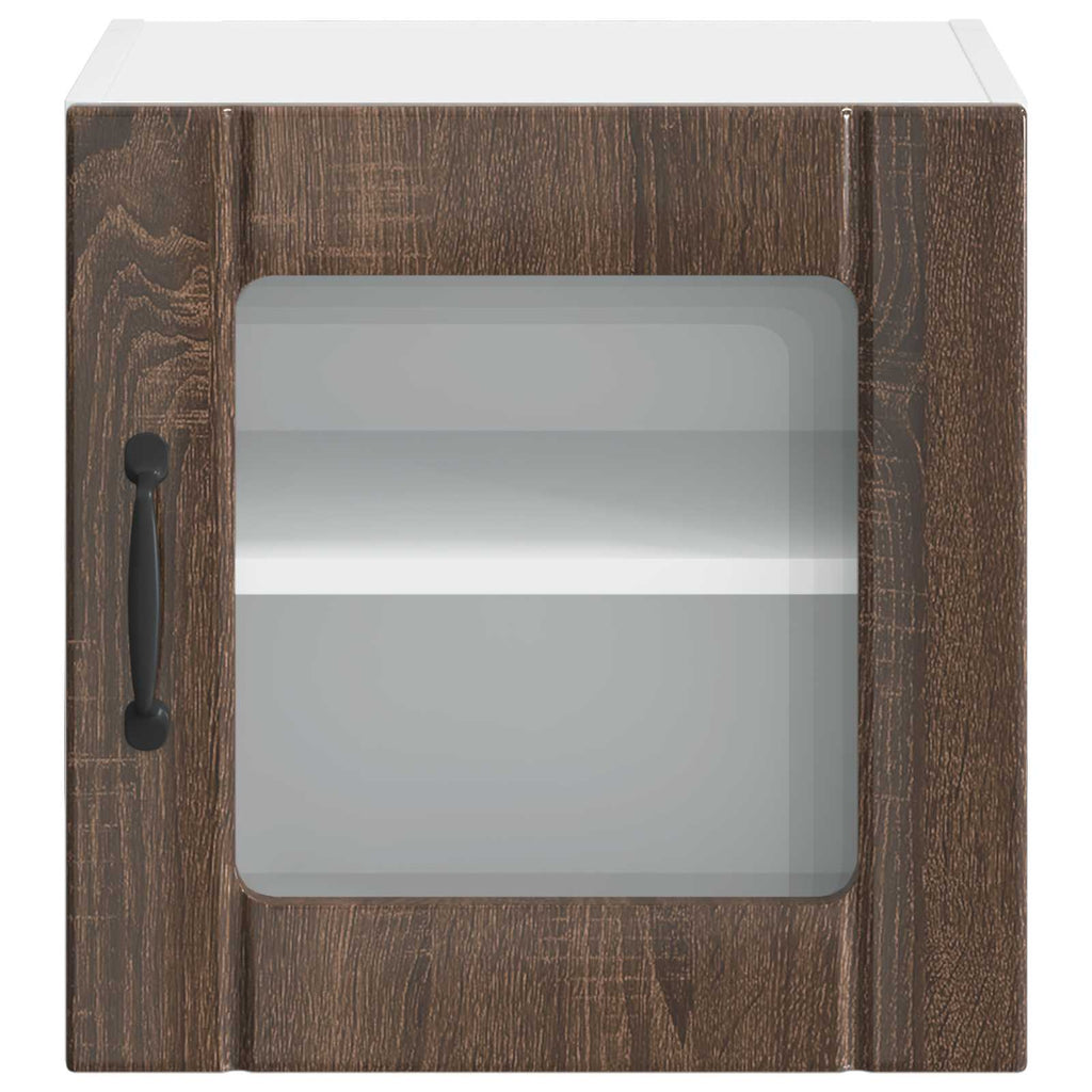 Wandglas-Schrank LUCCA Brauneiche 40 x 31 x 40 cm Holzwerkstoff