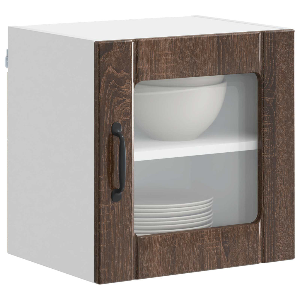 Wandglas-Schrank LUCCA Brauneiche 40 x 31 x 40 cm Holzwerkstoff