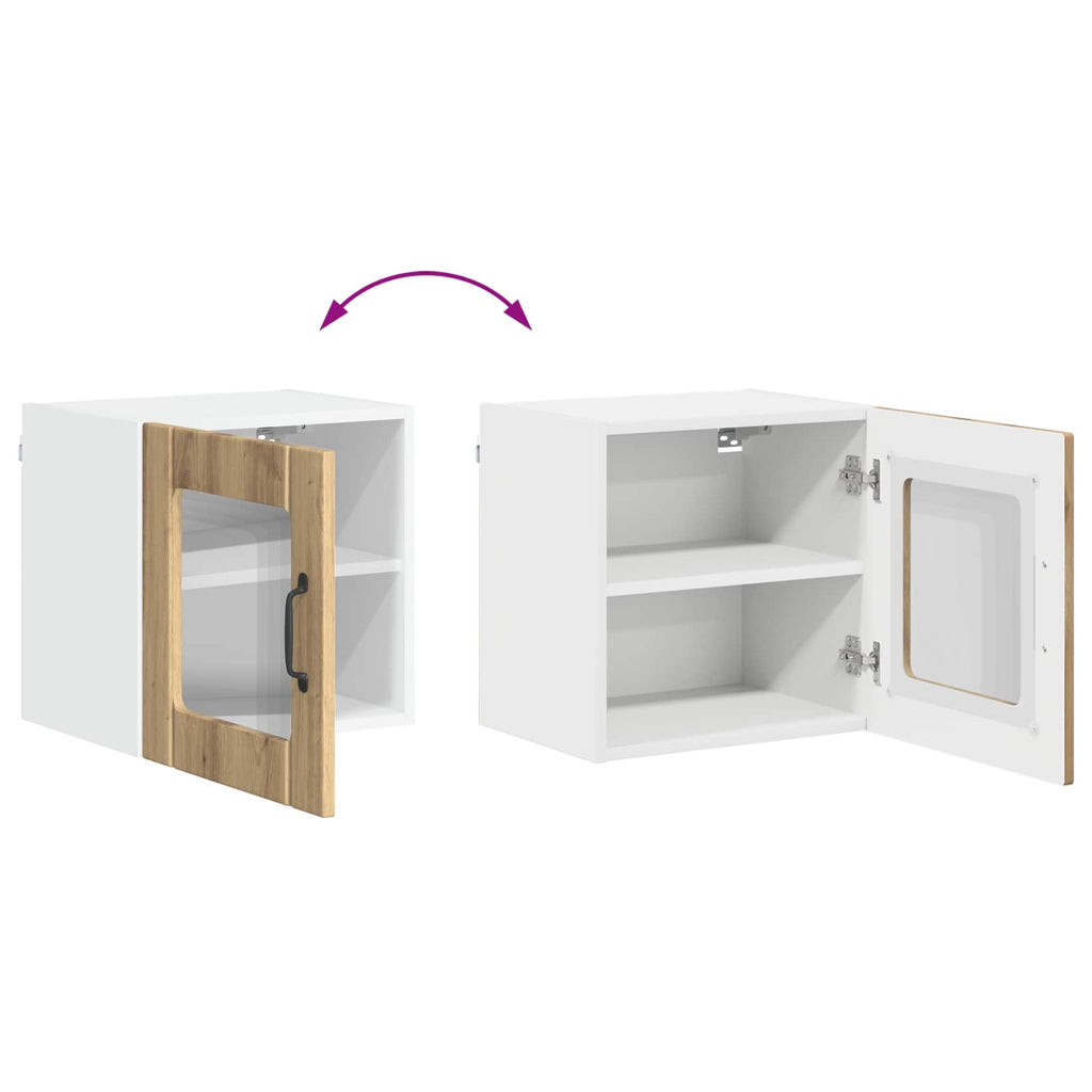 Wandglas-Schrank LUCCA Artisan-Eiche 40 x 31 x 40 cm
