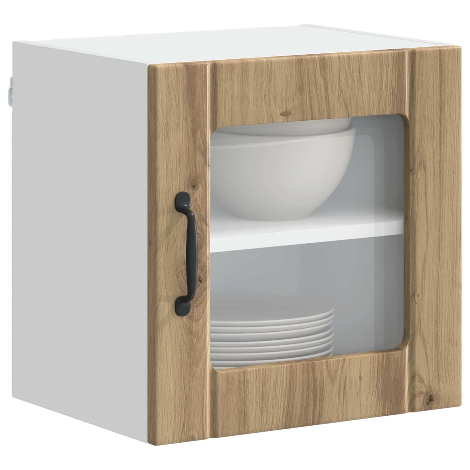 Wandglas-Schrank LUCCA Artisan-Eiche 40 x 31 x 40 cm
