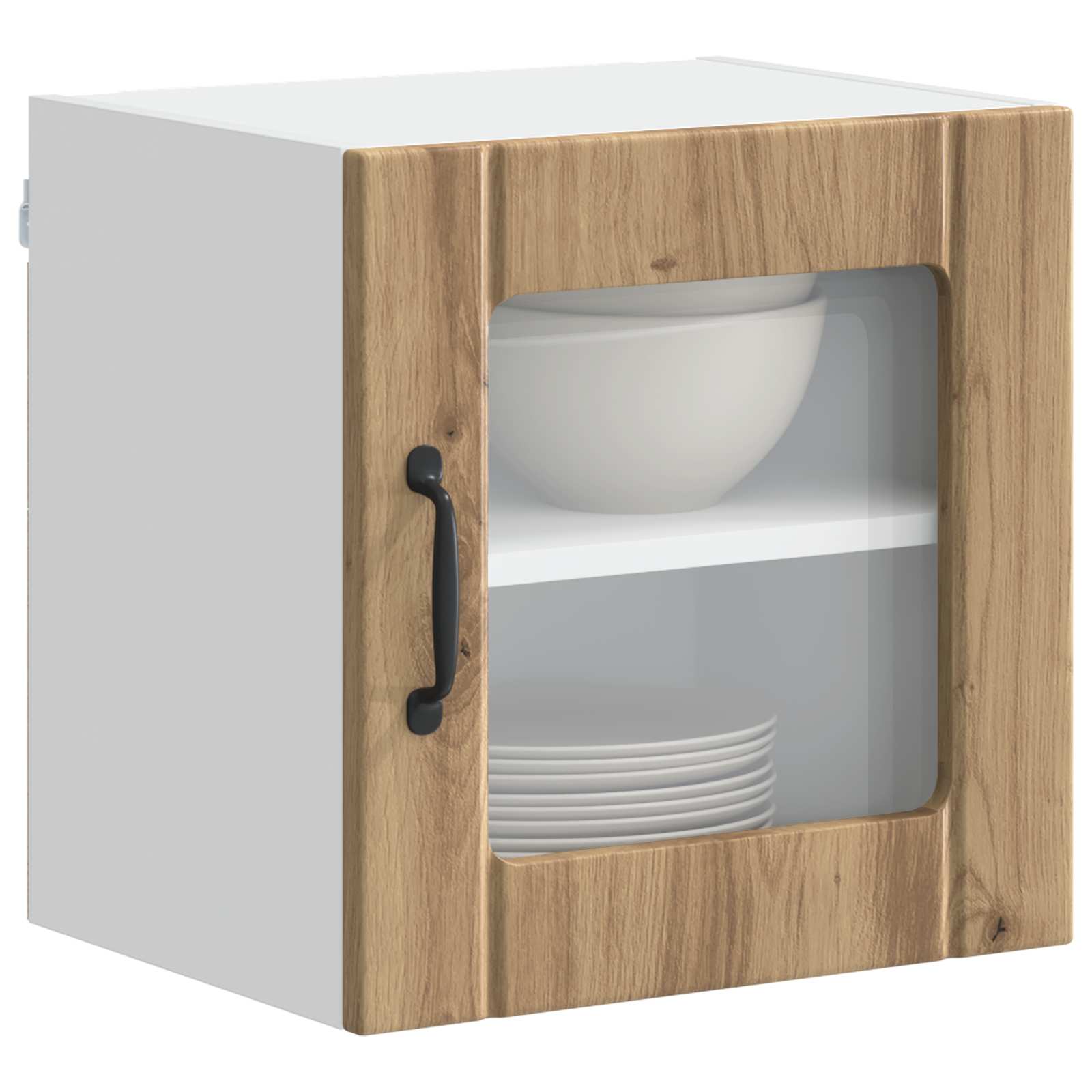 Wandglas-Schrank LUCCA 2 pcs Artisan-Eiche 40 x 31 x 40 cm