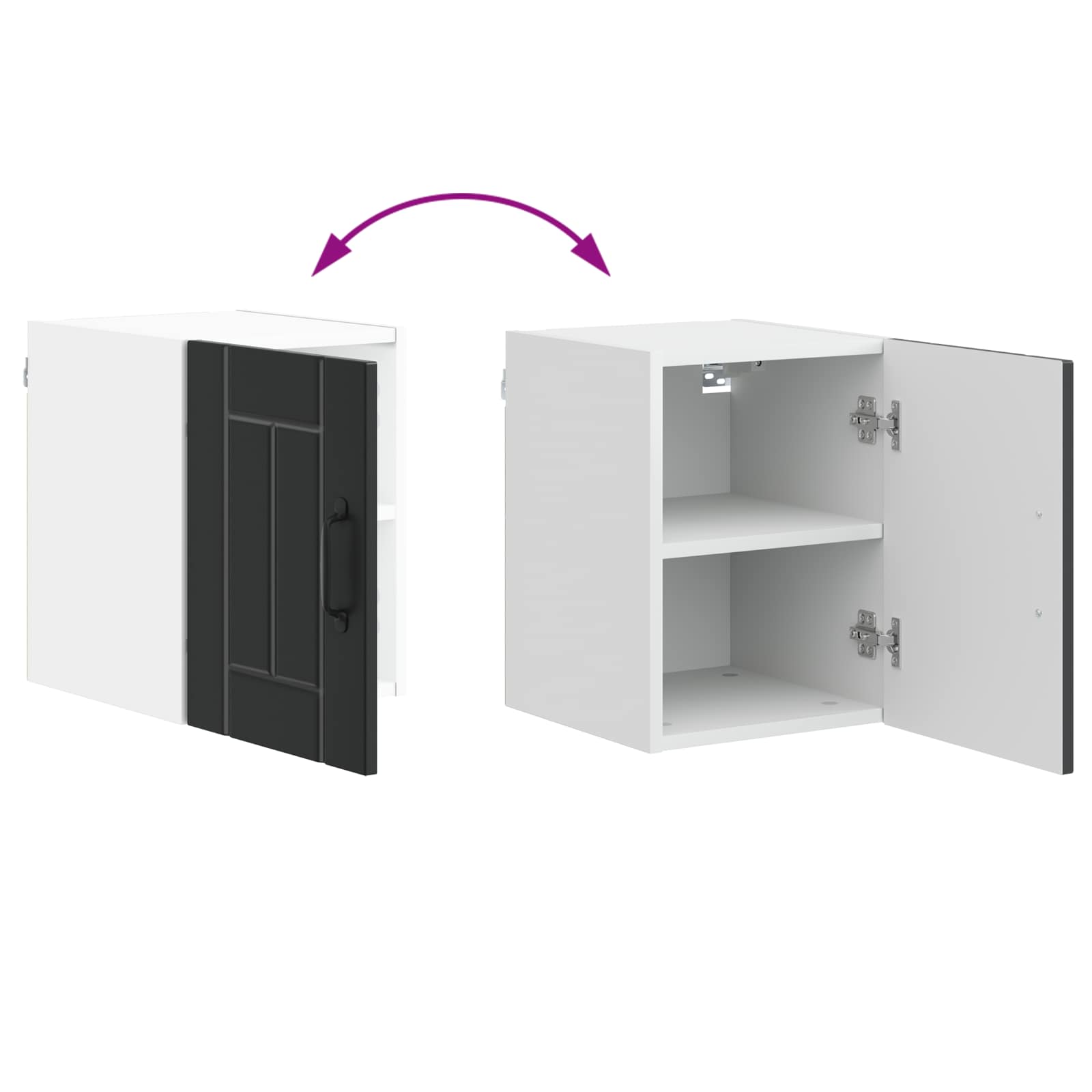 Wandschrank LUCCA Schwarz 30 x 31 x 40 cm Holzwerkstoff