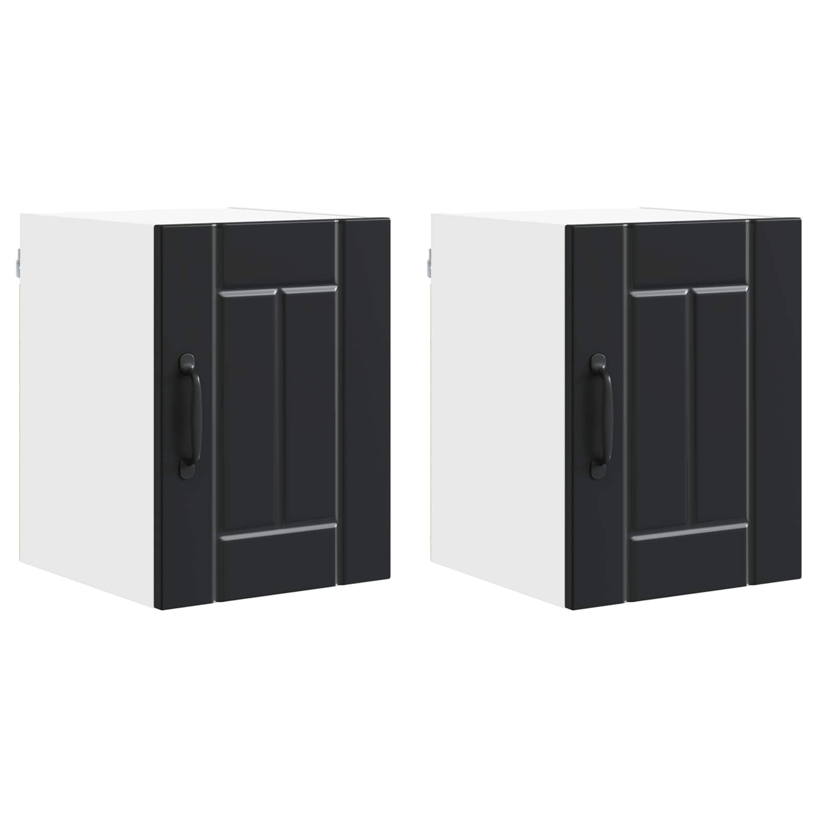 Wandschrank LUCCA 2 pcs Schwarz 30 x 31 x 40 cm Holzwerkstoff