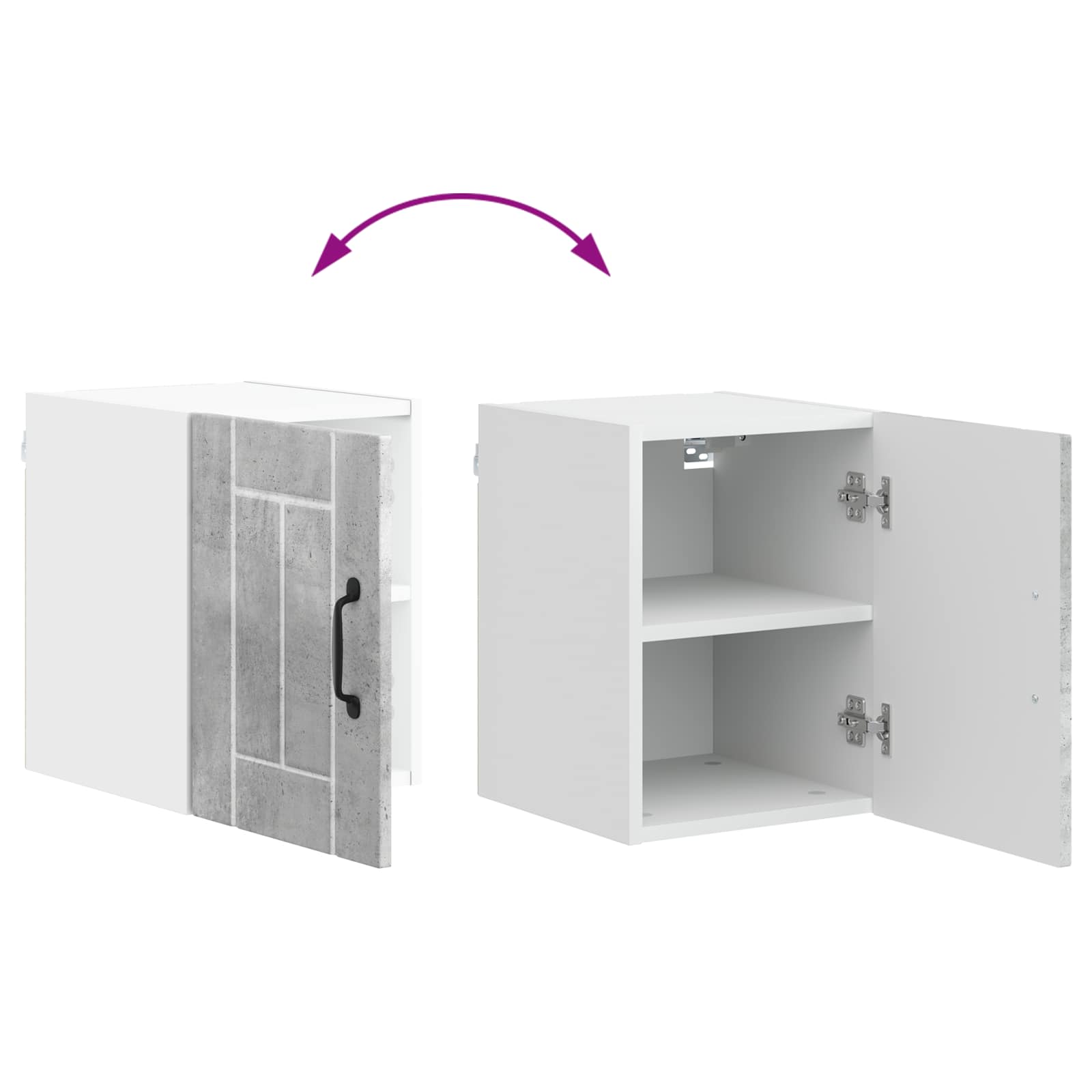 Wandschrank LUCCA Betongrau 30 x 31 x 40 cm Holzwerkstoff