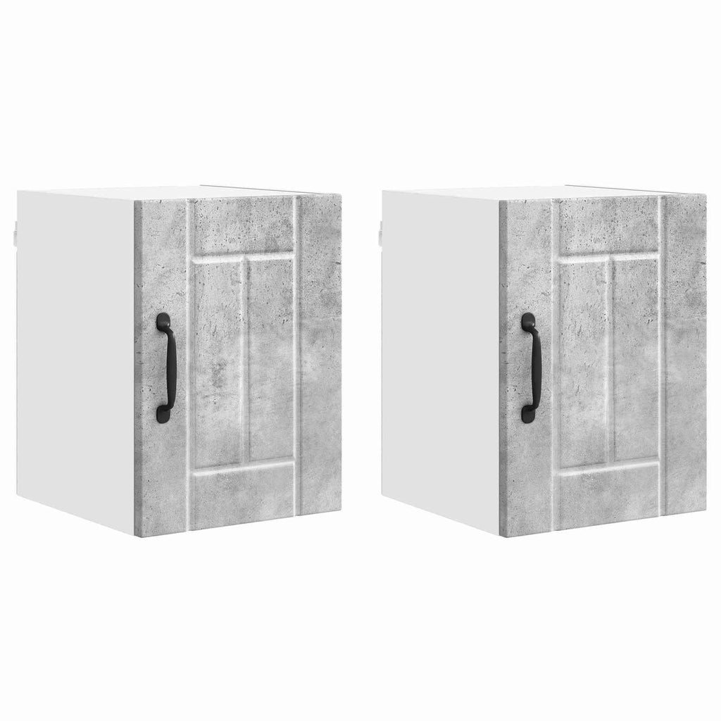 Wandschrank LUCCA 2 pcs Betongrau 30 x 31 x 40 cm Holzwerkstoff