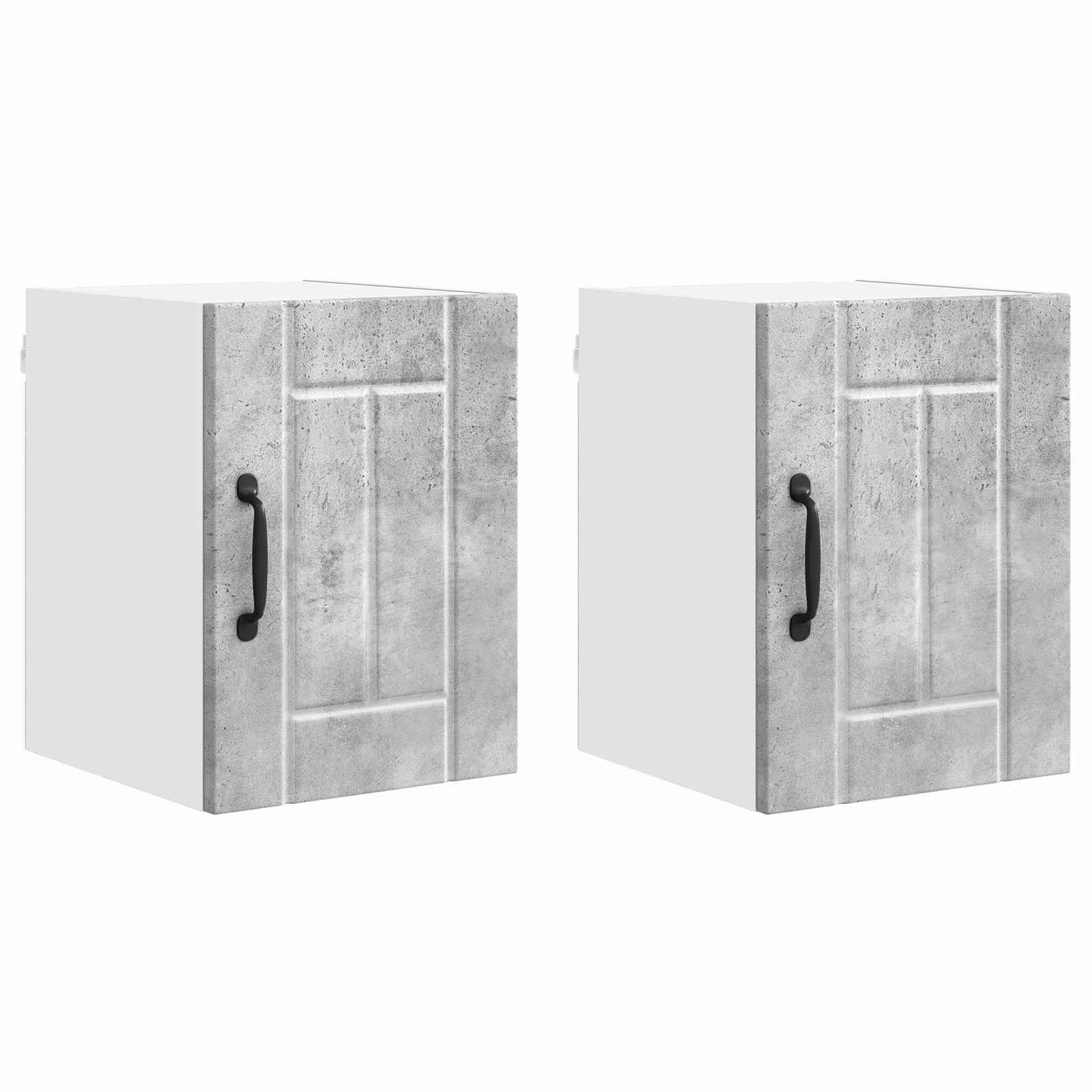 Wandschrank LUCCA 2 pcs Betongrau 30 x 31 x 40 cm Holzwerkstoff