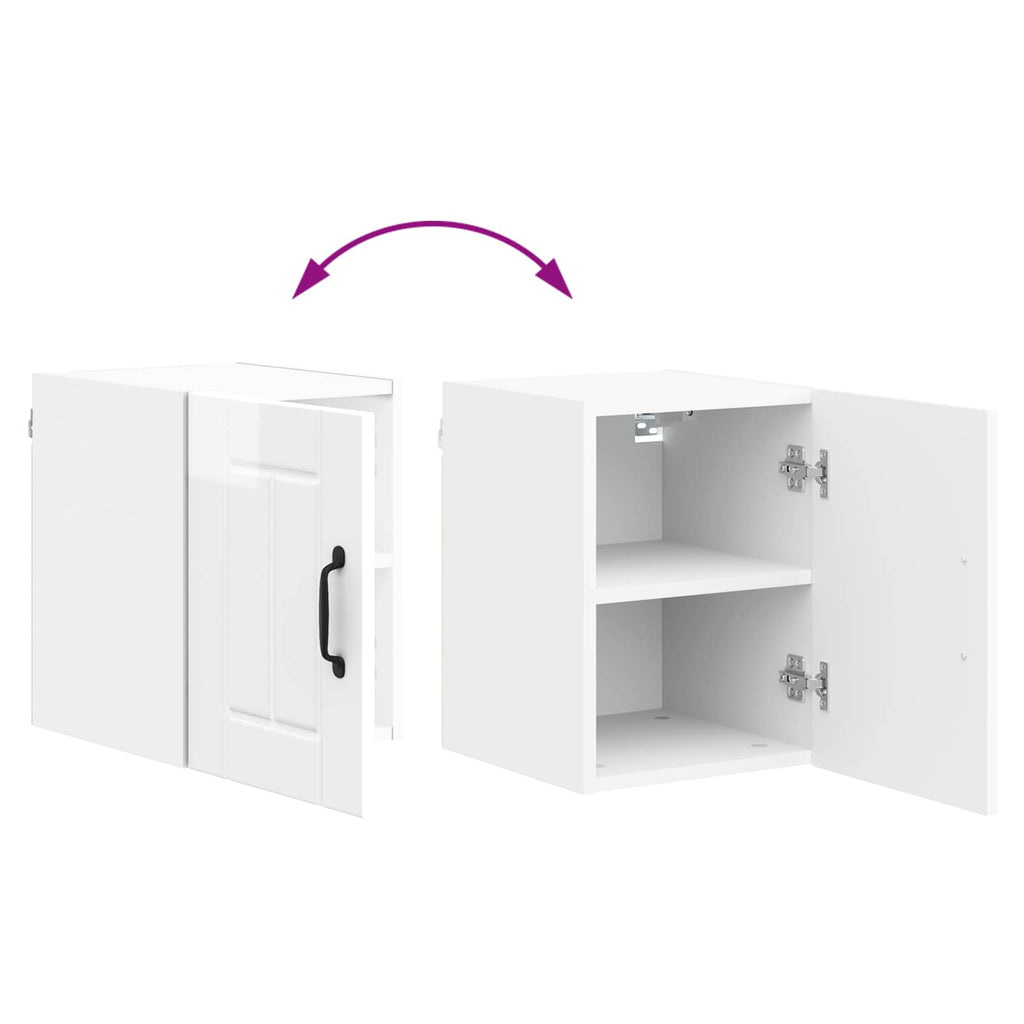 Wandschrank LUCCA Hochglanz Weiß 30 x 31 x 40 cm Holzwerkstoff