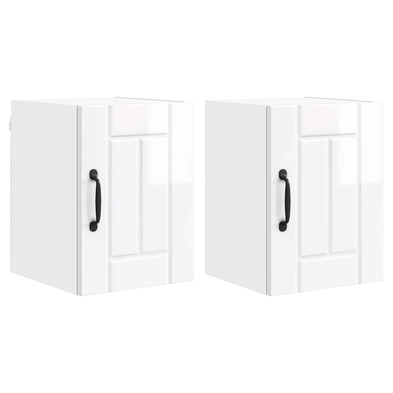 Wandschrank LUCCA 2 pcs Hochglanz Weiß 30 x 31 x 40 cm