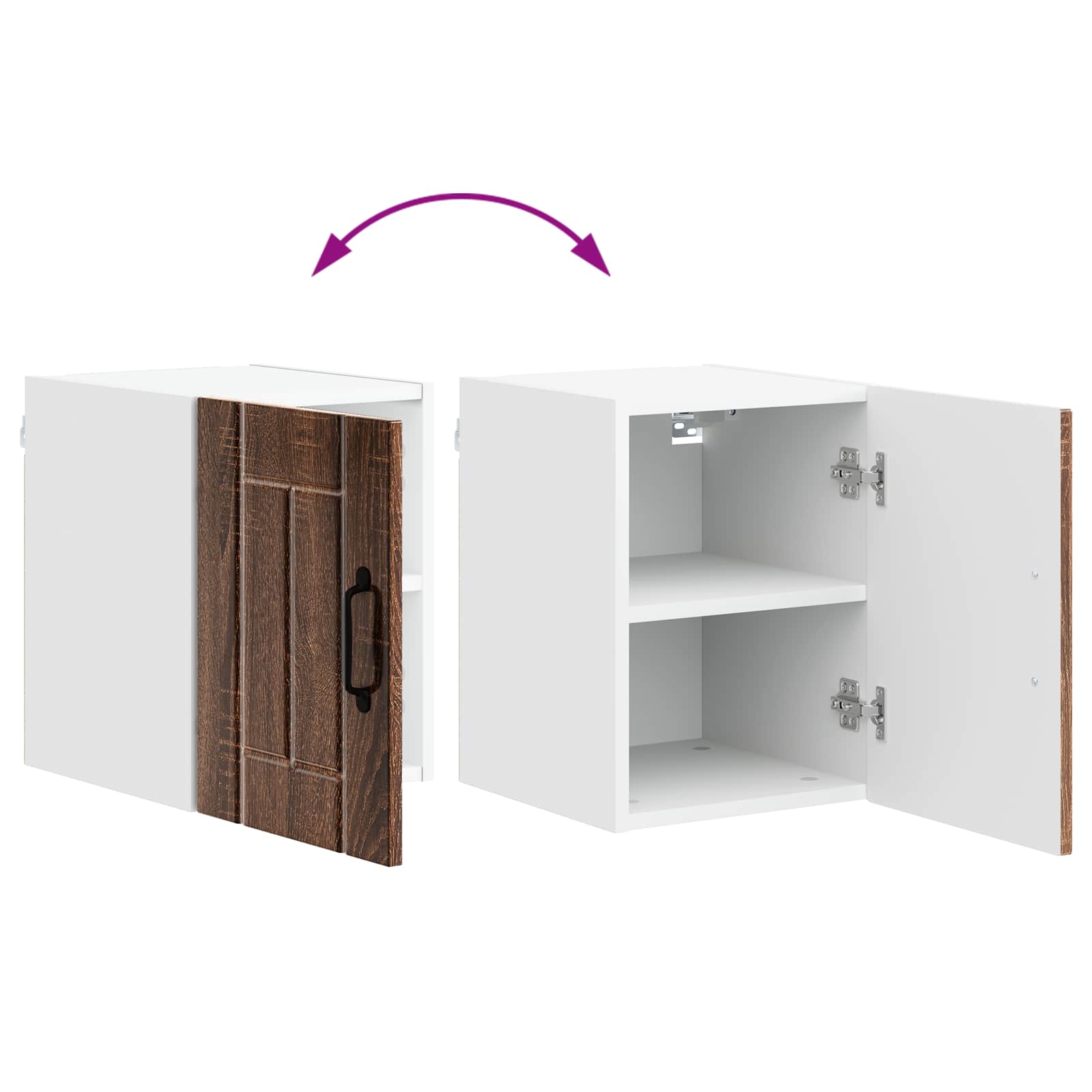 Wandschrank LUCCA Brauneiche 30 x 31 x 40 cm Holzwerkstoff