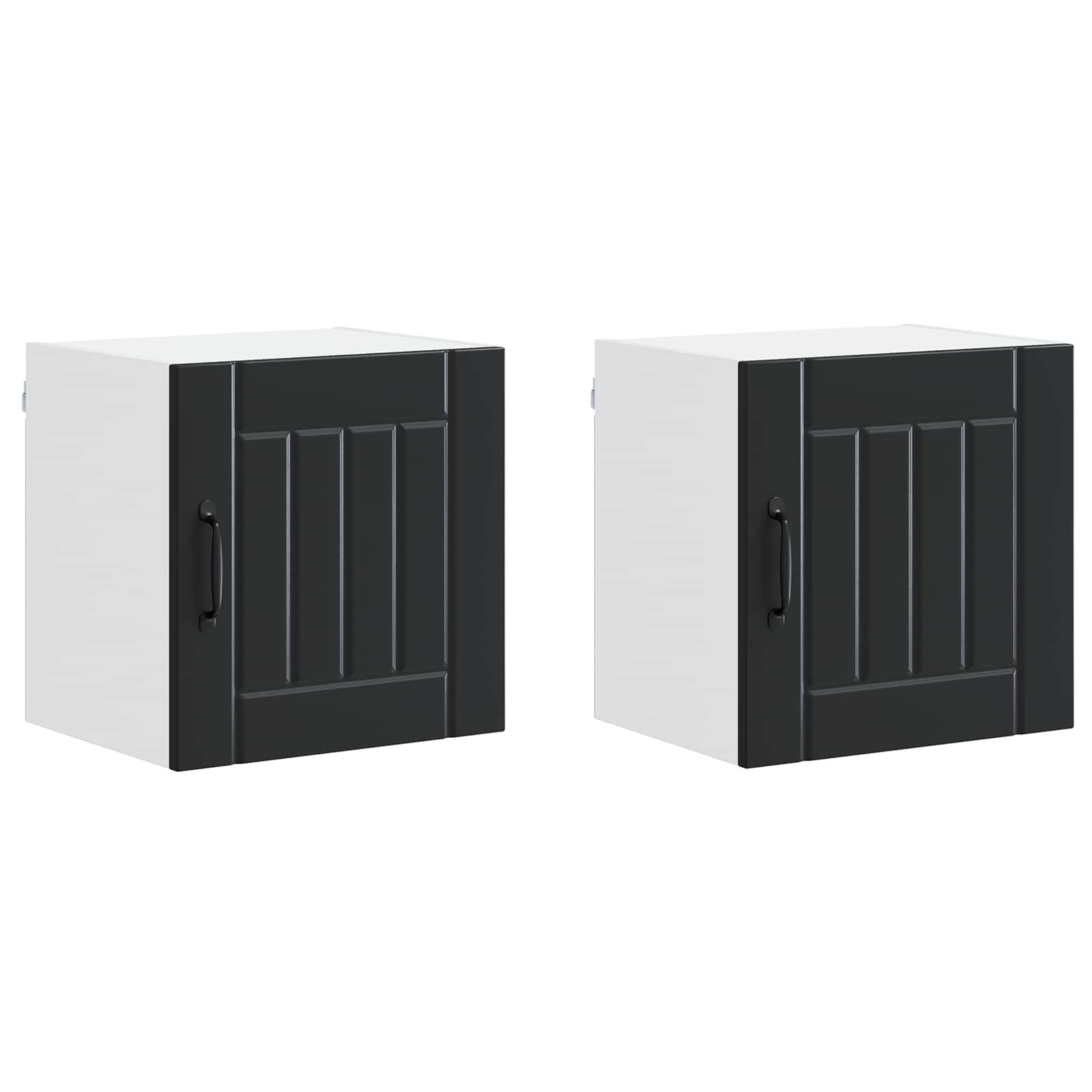 Wandschrank LUCCA 2 pcs Schwarz 40 x 31 x 40 cm Holzwerkstoff