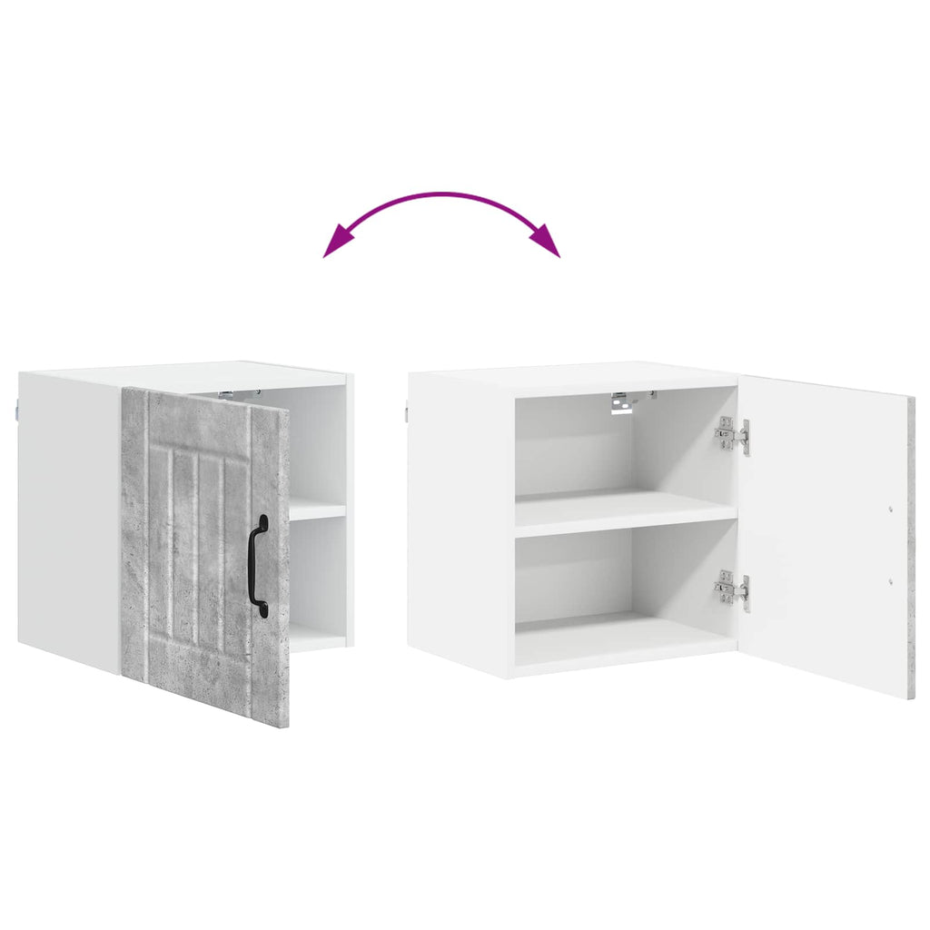 Wandschrank LUCCA Betongrau 40 x 31 x 40 cm Holzwerkstoff