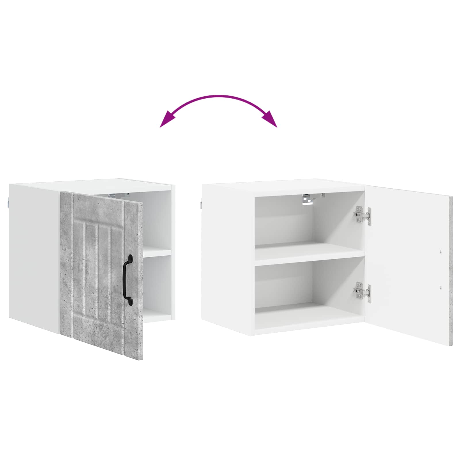 Wandschrank LUCCA Betongrau 40 x 31 x 40 cm Holzwerkstoff
