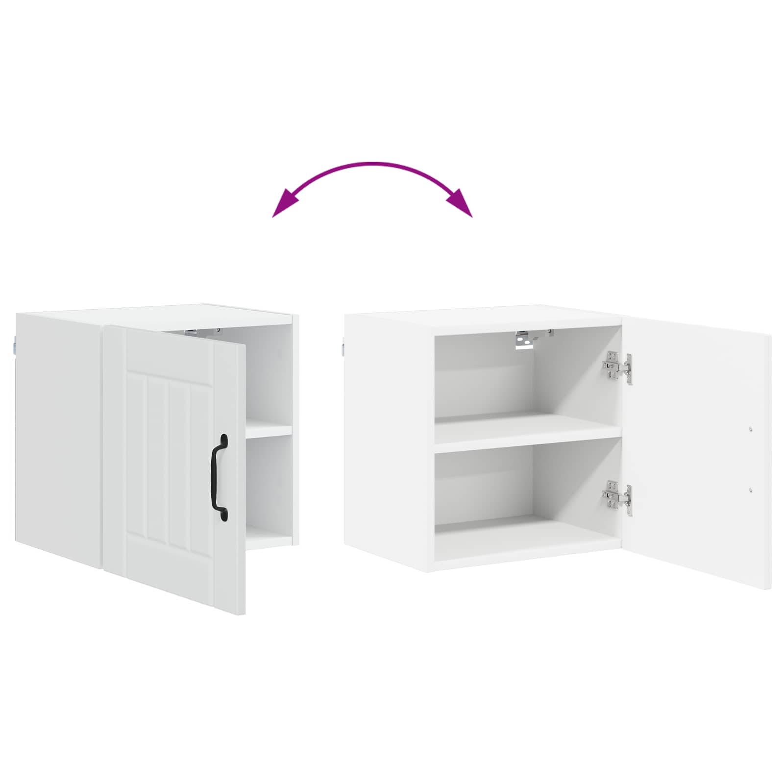 Wandschrank LUCCA Hochglanz Weiß 40 x 31 x 40 cm Holzwerkstoff