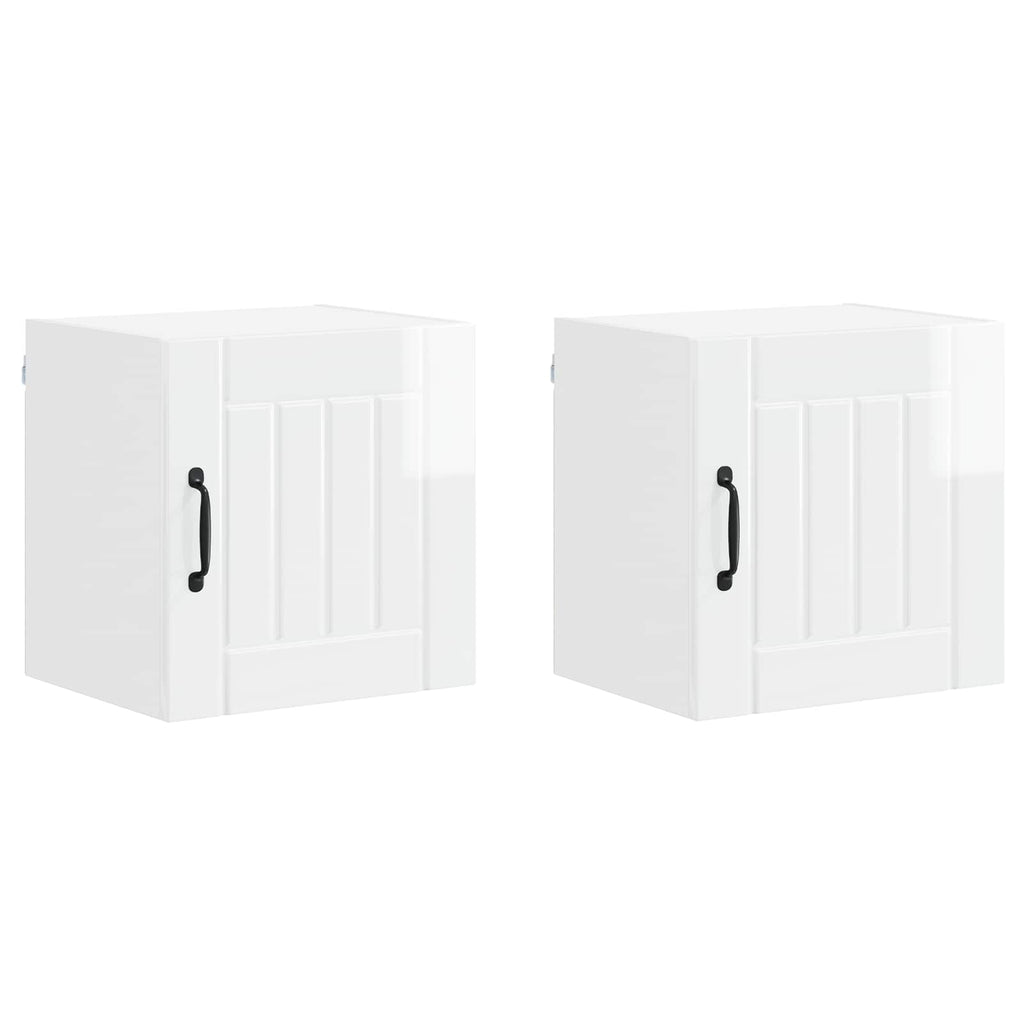 Wandschrank LUCCA 2 pcs Hochglanz Weiß 40 x 31 x 40 cm