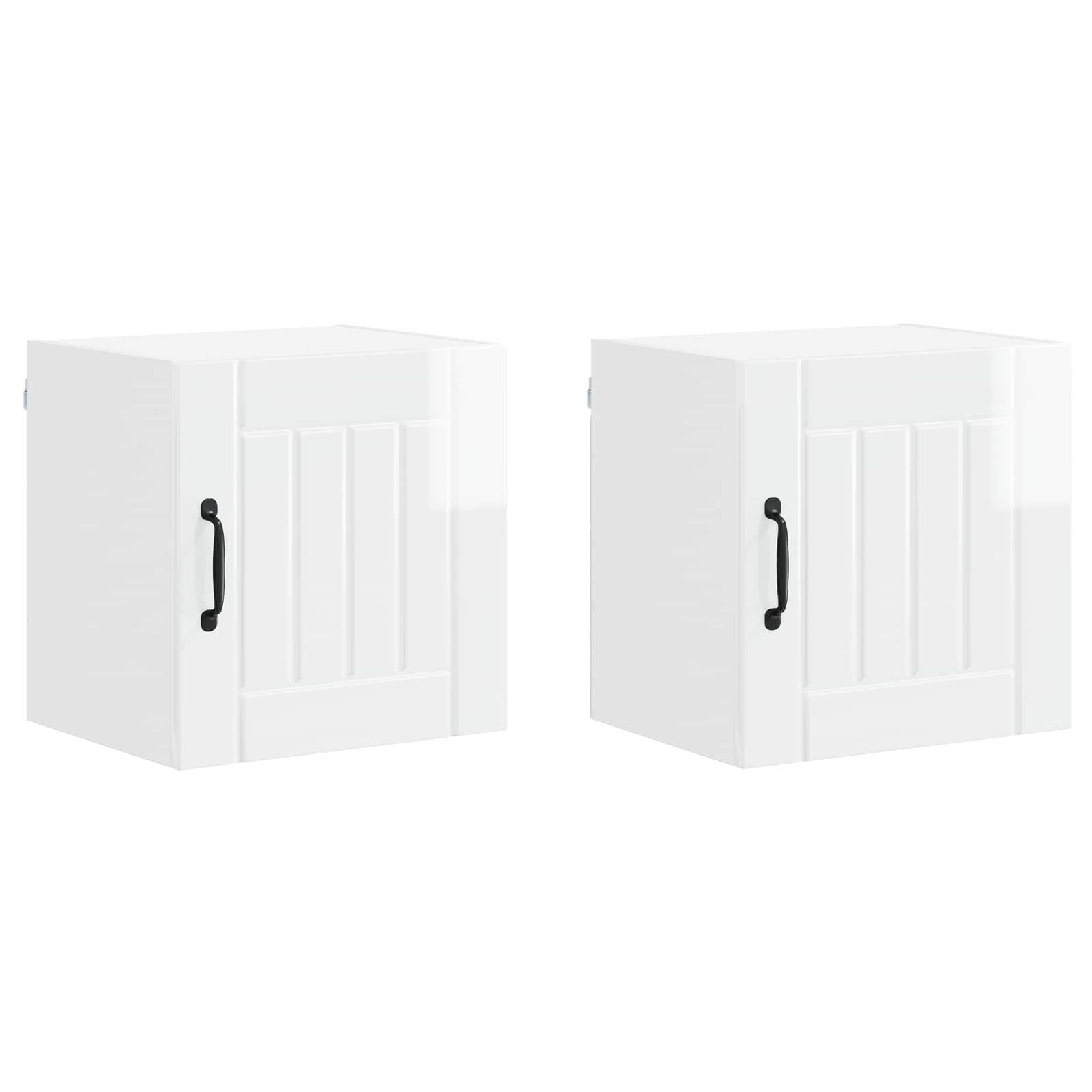 Wandschrank LUCCA 2 pcs Hochglanz Weiß 40 x 31 x 40 cm