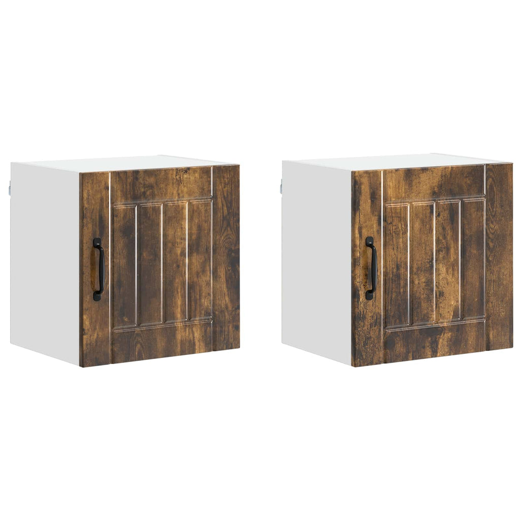 Wandschrank LUCCA 2 pcs Geräucherte Eiche 40 x 31 x 40 cm