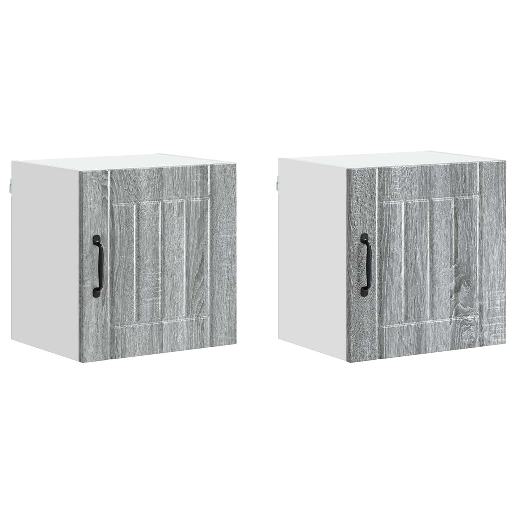 Wandschrank LUCCA 2 pcs Graues Sonoma 40 x 31 x 40 cm