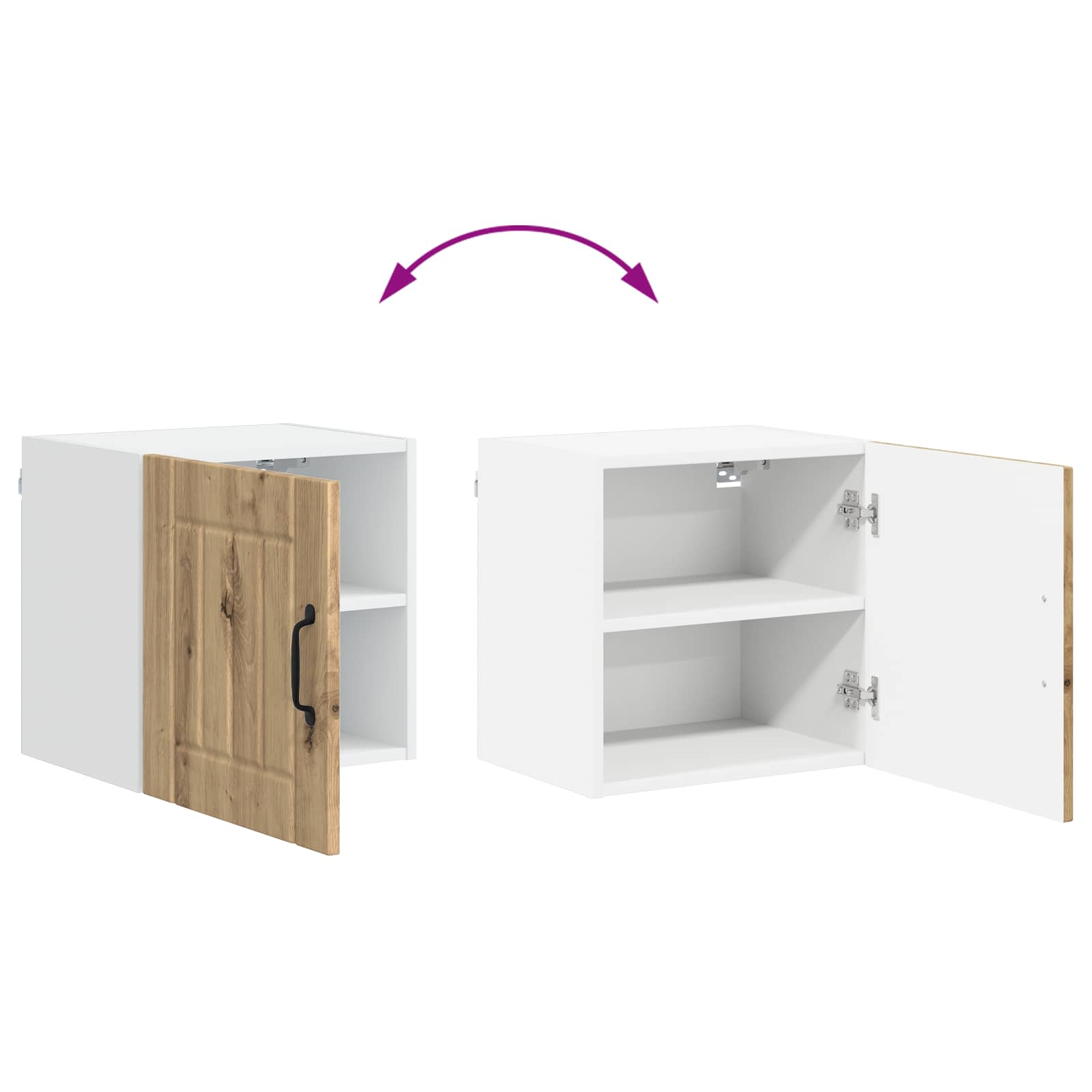 Wandschrank LUCCA Artisan-Eiche 40 x 31 x 40 cm Holzwerkstoff