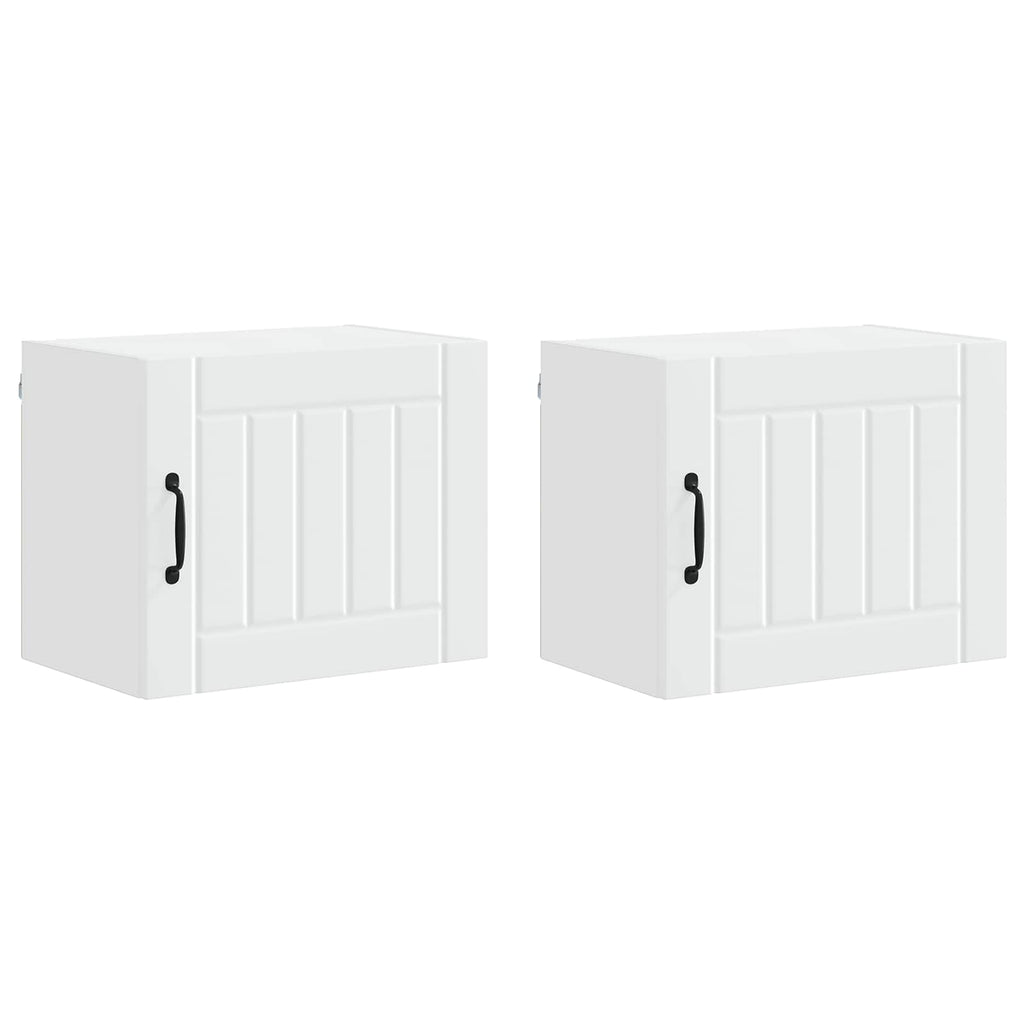 Wandschrank LUCCA 2 pcs Weiß 50 x 31 x 40 cm Holzwerkstoff