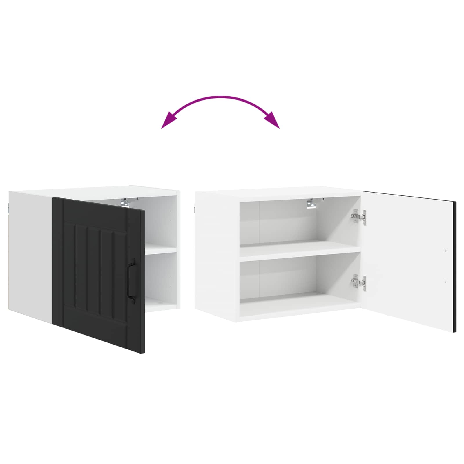 Wandschrank LUCCA Schwarz 50 x 31 x 40 cm Holzwerkstoff