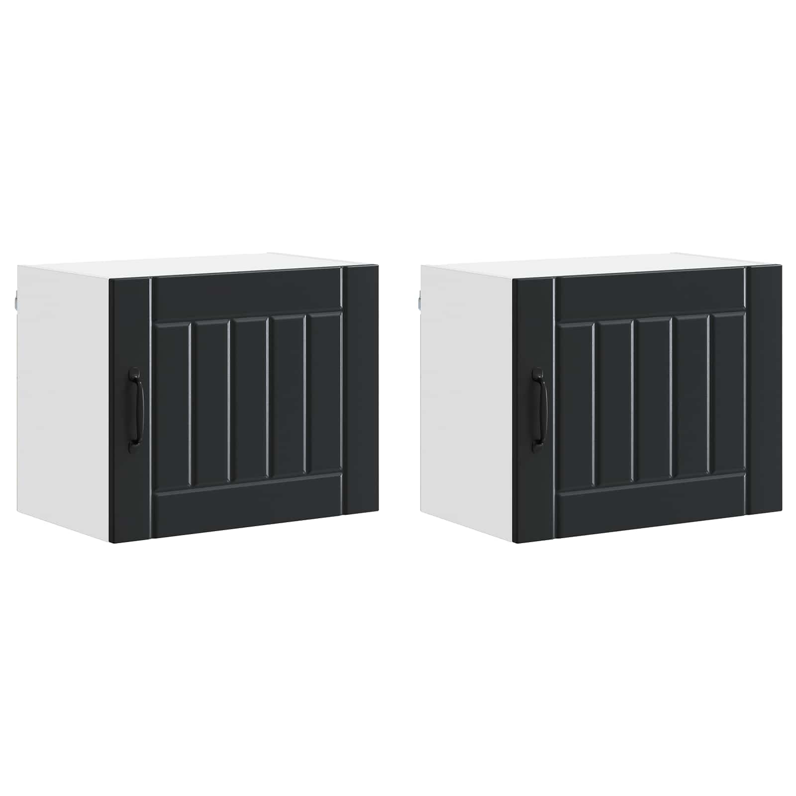 Wandschrank LUCCA 2 pcs Schwarz 50 x 31 x 40 cm Holzwerkstoff