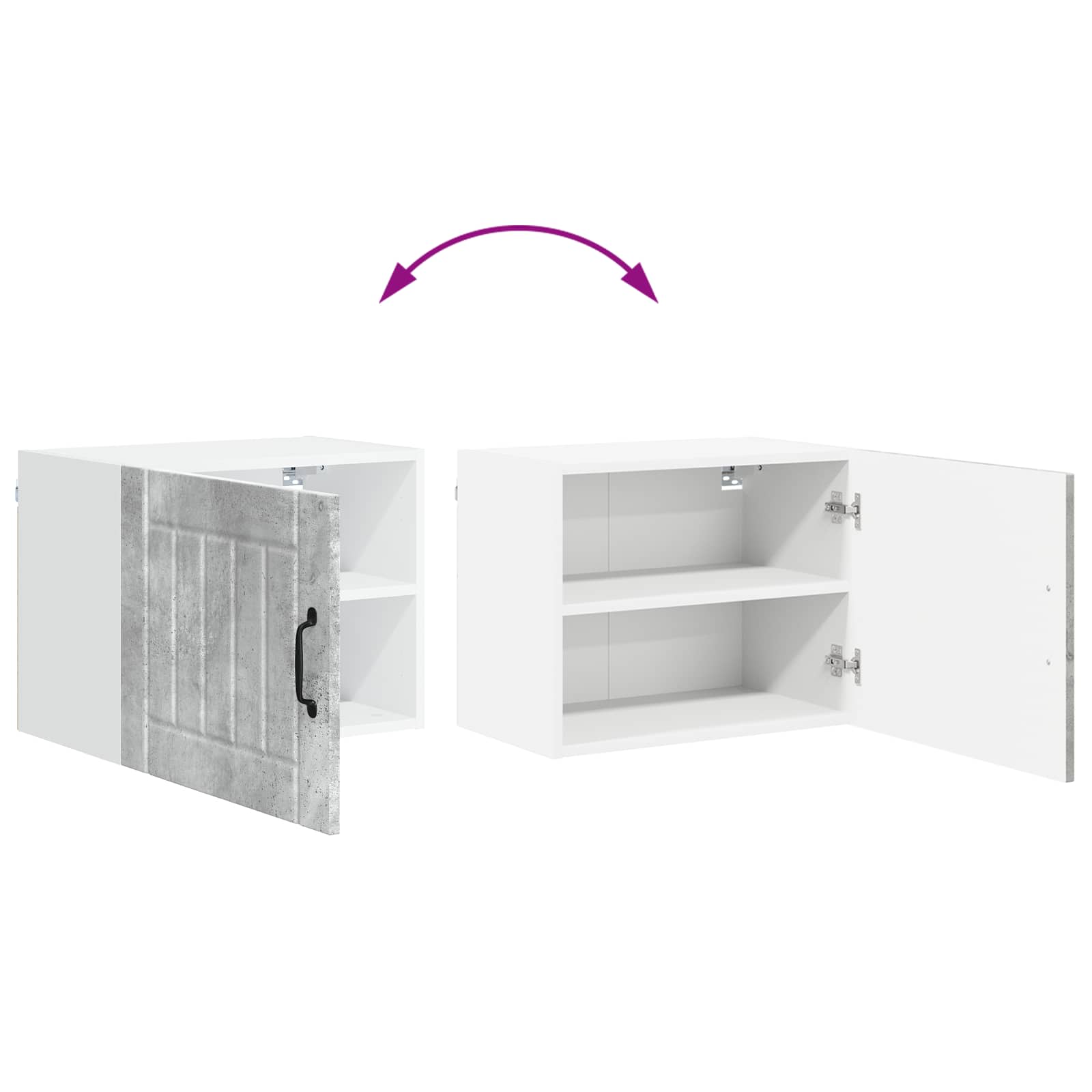 Wandschrank LUCCA Betongrau 50 x 31 x 40 cm Holzwerkstoff