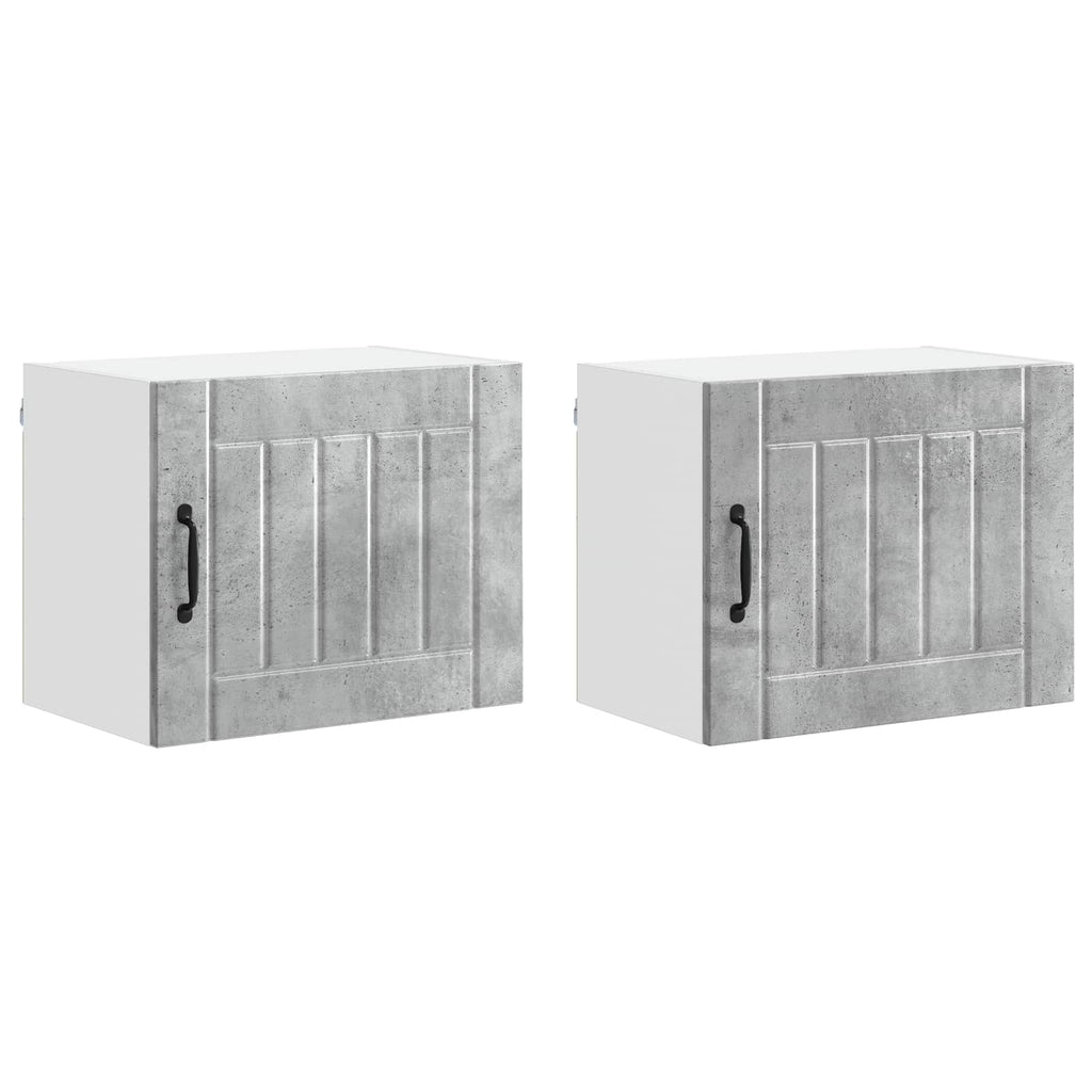 Wandschrank LUCCA 2 pcs Betongrau 50 x 31 x 40 cm Holzwerkstoff