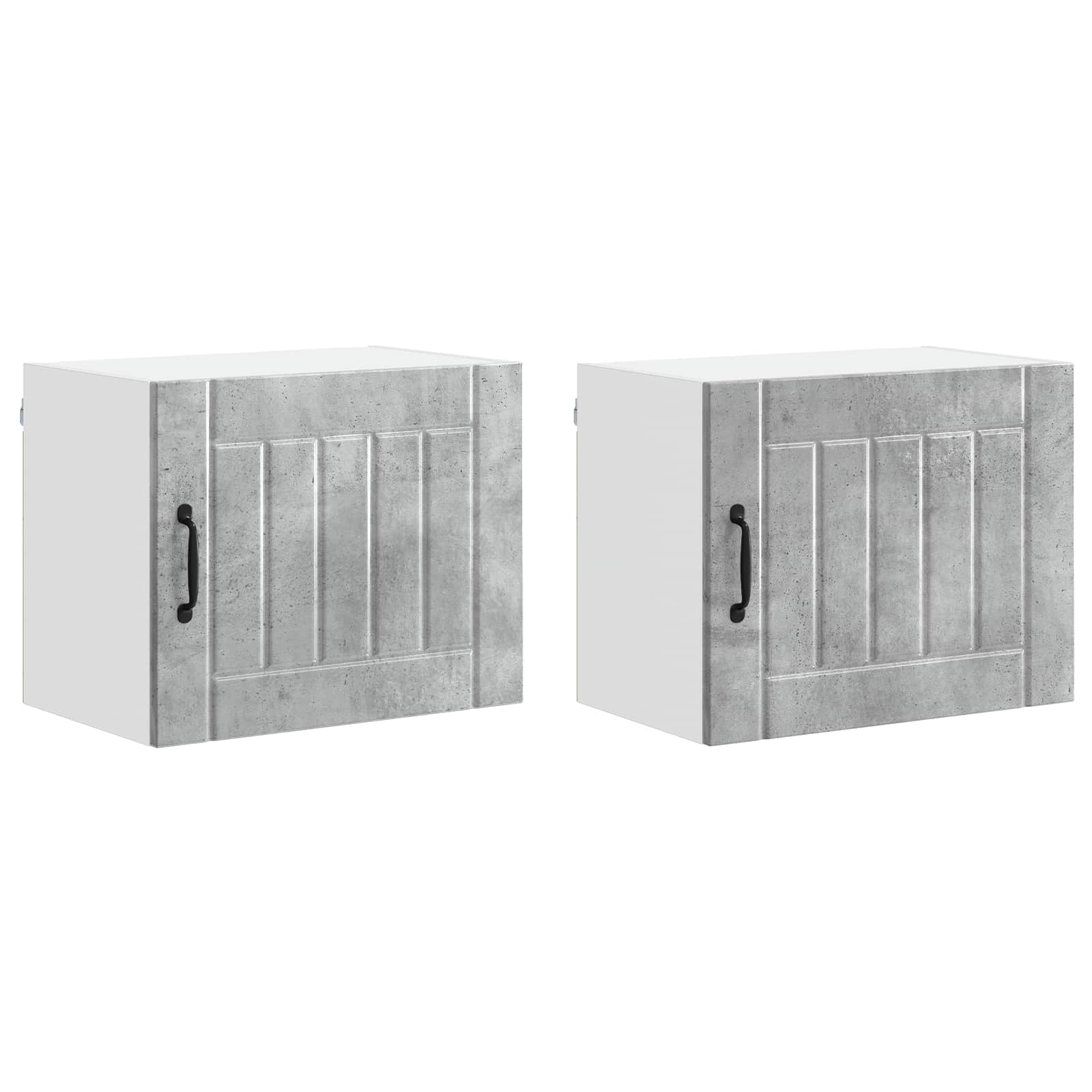 Wandschrank LUCCA 2 pcs Betongrau 50 x 31 x 40 cm Holzwerkstoff