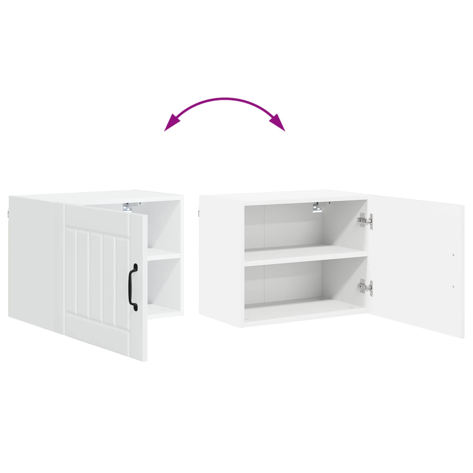 Wandschrank LUCCA Hochglanz Weiß 50 x 31 x 40 cm Holzwerkstoff