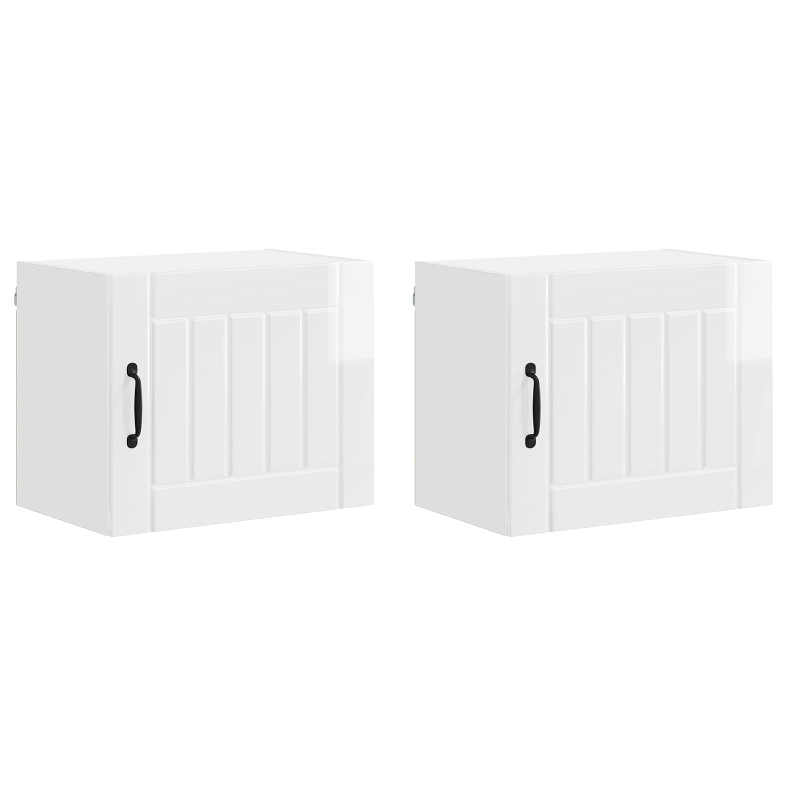 Wandschrank LUCCA 2 pcs Hochglanz Weiß 50 x 31 x 40 cm