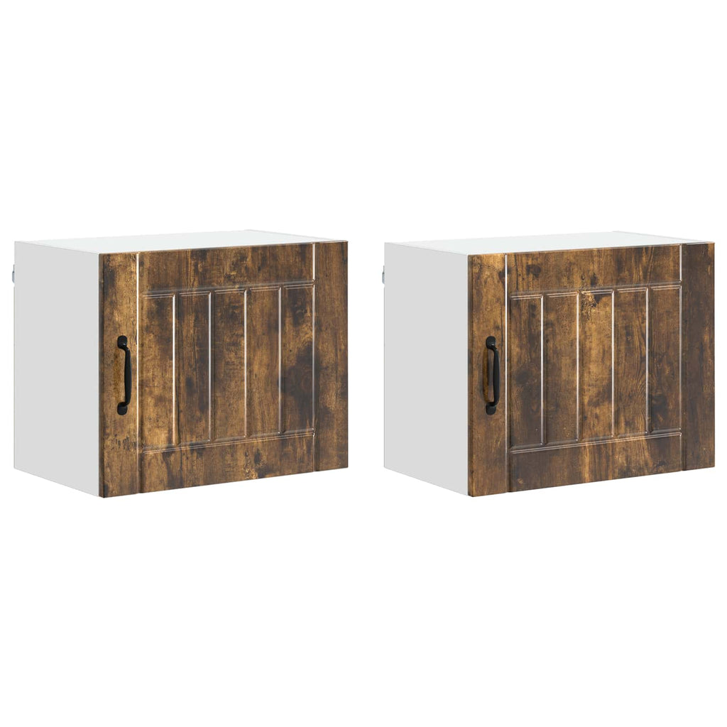 Wandschrank LUCCA 2 pcs Geräucherte Eiche 50 x 31 x 40 cm