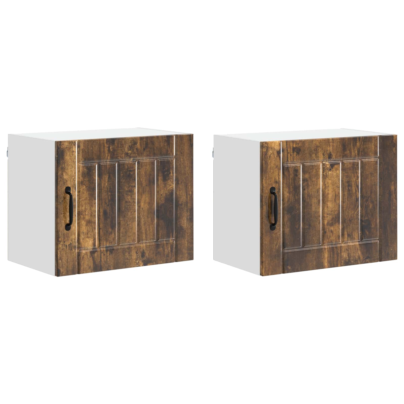 Wandschrank LUCCA 2 pcs Geräucherte Eiche 50 x 31 x 40 cm